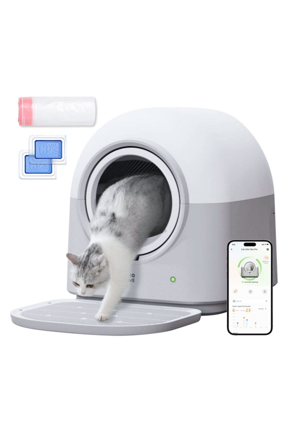 جعبه خاک گربه خودکار و هوشمند اچ‌اچ‌او لاو HHOLOVE Pro (CL-TYW)