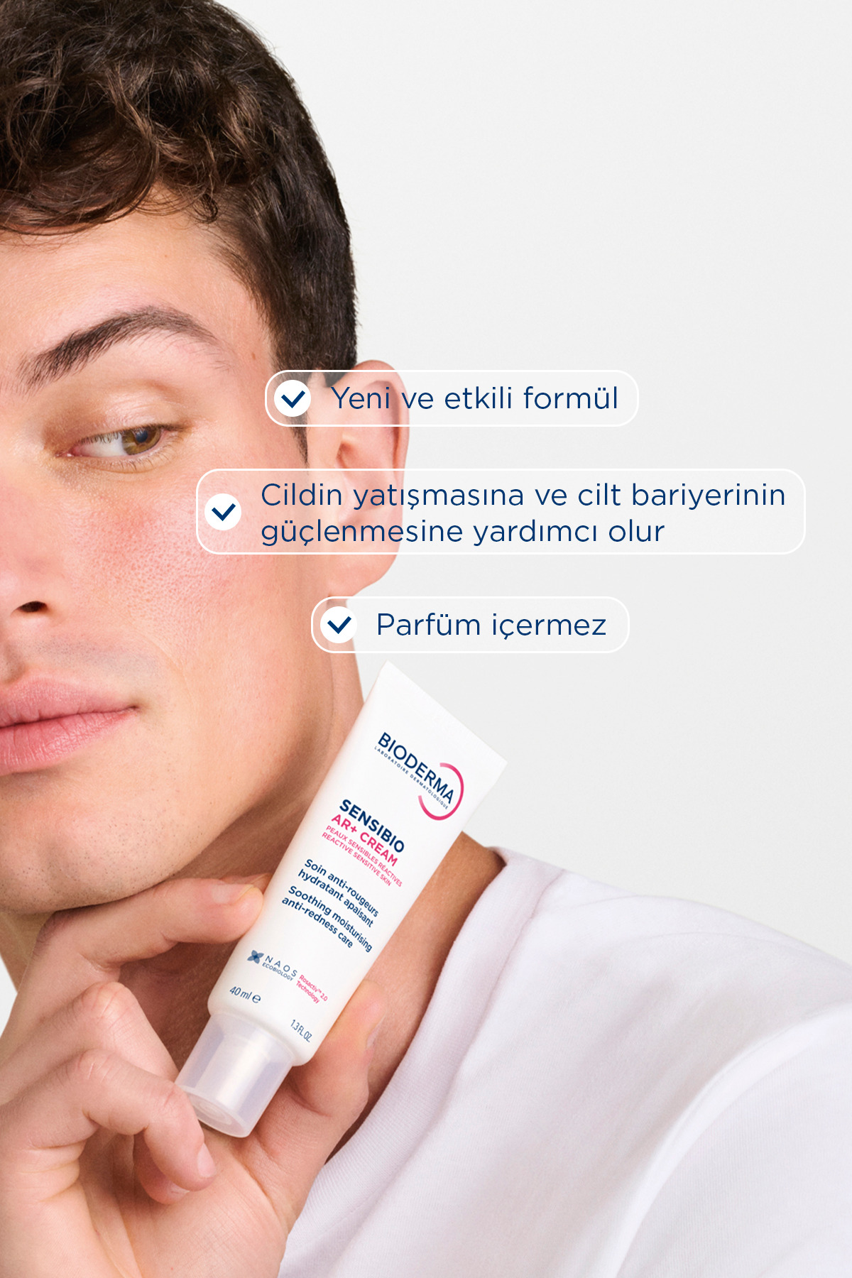 کرم مرطوب کننده پوست حساس مدل AR Sensibio با حجم 40 میل بایودرما Bioderma