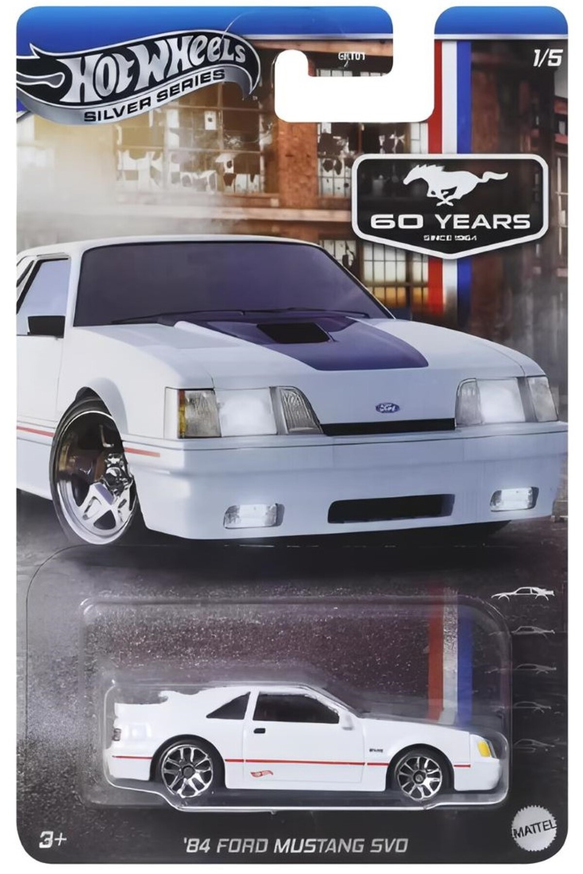 ماشین اسباب بازی سری نقره '84 فورد موستانگ SVO هات ویلز اورجینال HOT WHEELS