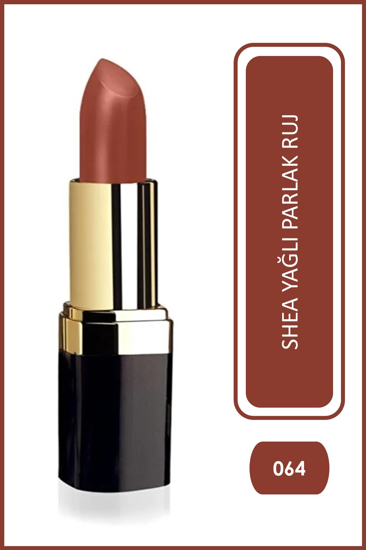 رژلب جامد مدل Lipstick رنگ قهوه ای شماره 71 گلدن رز Golden Rose