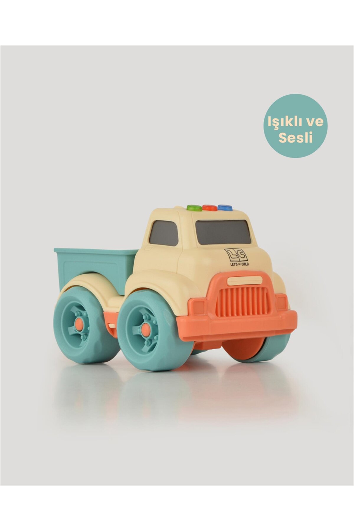 ماشین اسباب بازی مینی ضبط با صدا و نور 31016 بژ قاب فیروزه ای برای کودکان let's be child