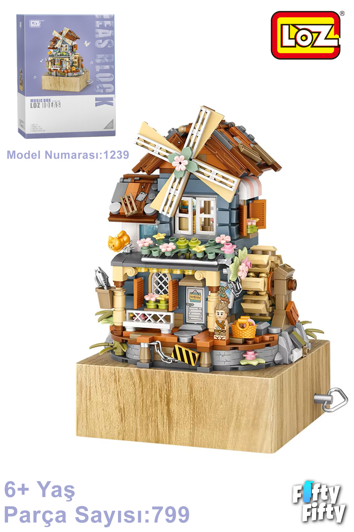 لگو و اسباب بازی های ساخت محور مجموعه LOZ HOUSE WITH MUSIC BOX LZ1239 799 PIECES از ترکیه Vagonlife