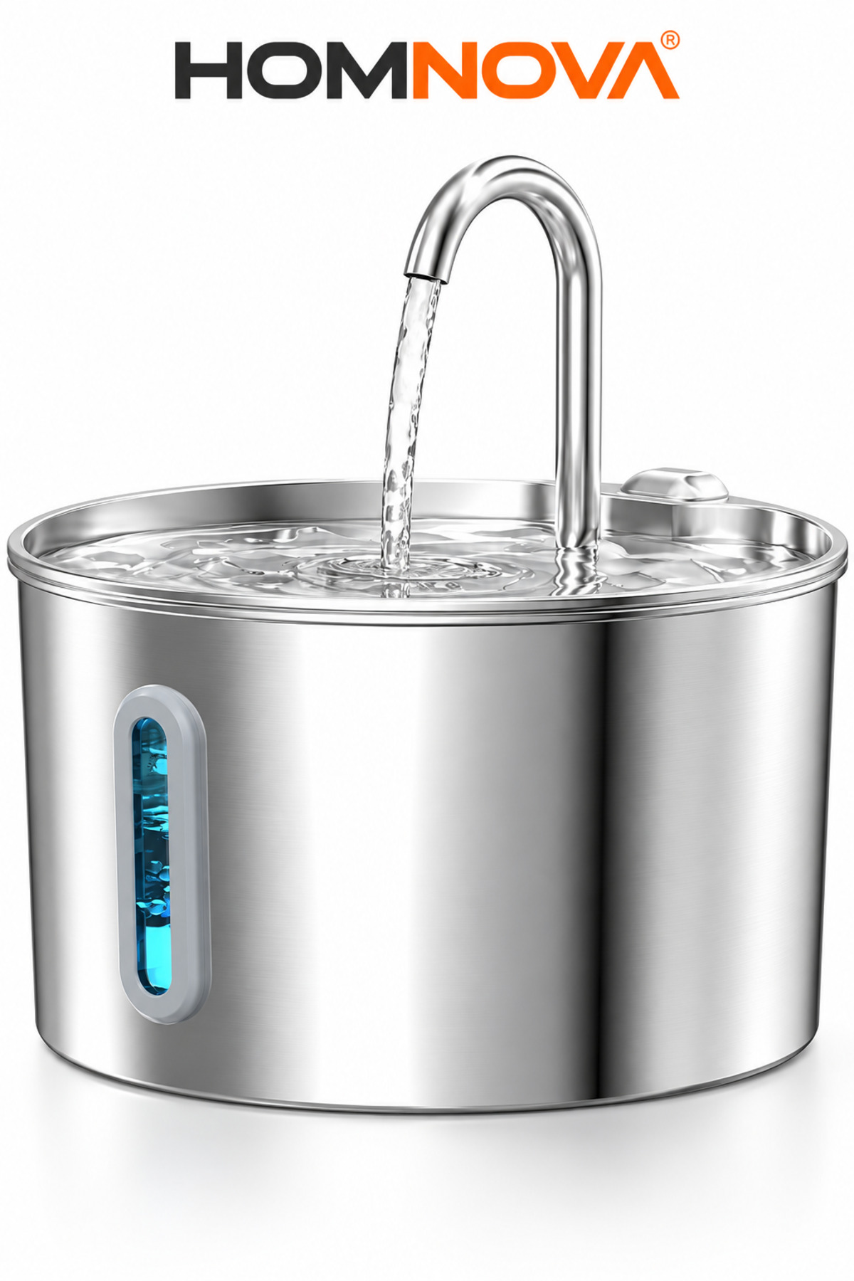 آبخوری فواره‌ای گربه و سگ هوم‌نووا Homnova، استیل ضدزنگ، ۲٫۲ لیتر، S12 2.2 L