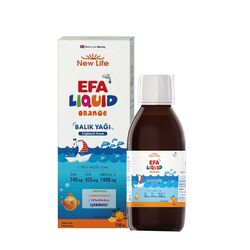 شربت روغن ماهی کودکان نیو لایف New Life مدل EFA Liquid با طعم پرتقال ۱۵۰ میلی‌لیتر