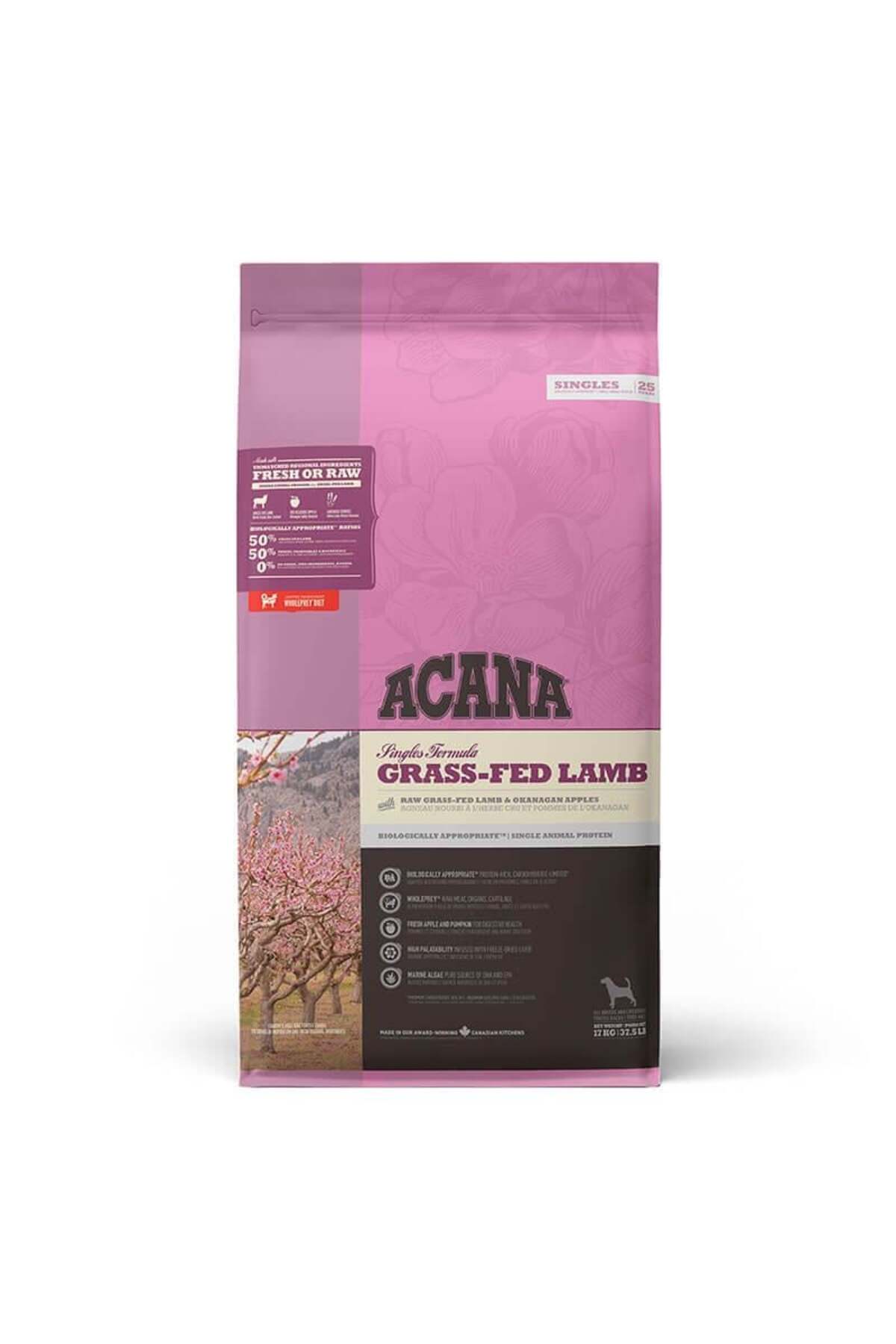 غذای خشک سگ آکانا Acana Grass-Fed Lamb، ۱۷ کیلوگرم