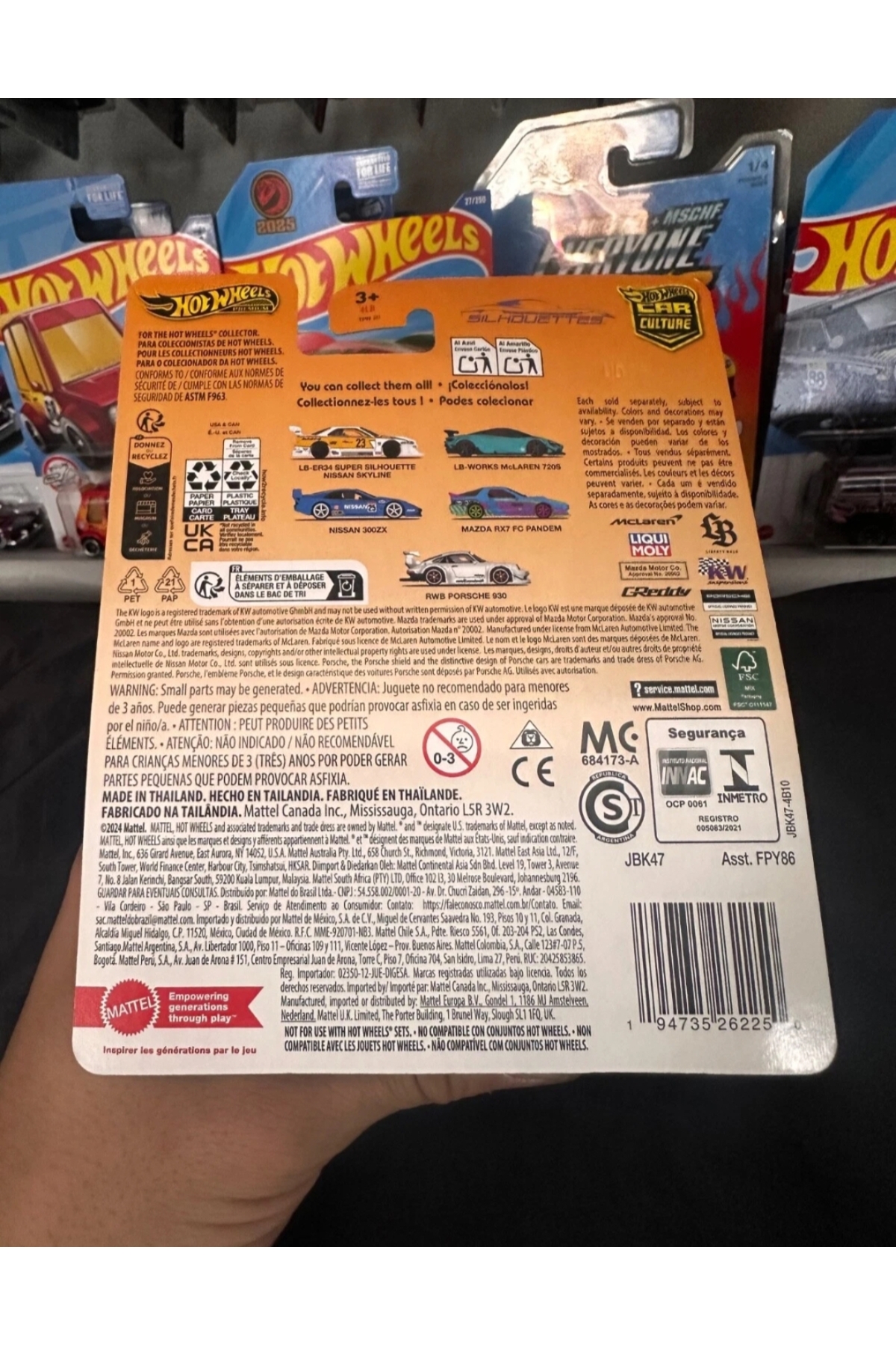 ماشین اسباب بازی 1 64 کشت اتومبیل SILHOUETTES LB WORKS MCLAREN 720S COLLECTION MODEL هات ویلز اورجینال HOT WHEELS
