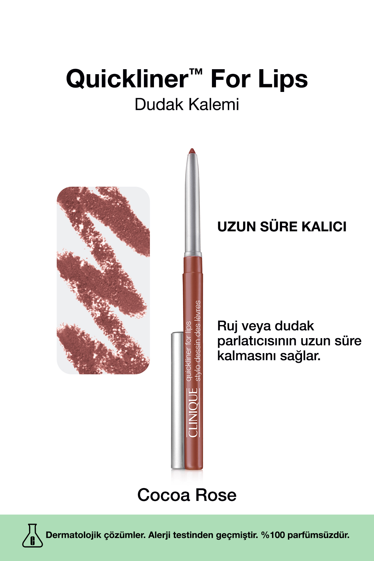 خط لب QUICKLINER FOR LIPS LIP رنگ: کاکائو 0.3 گرم | بلند مدت دائمی Clinique