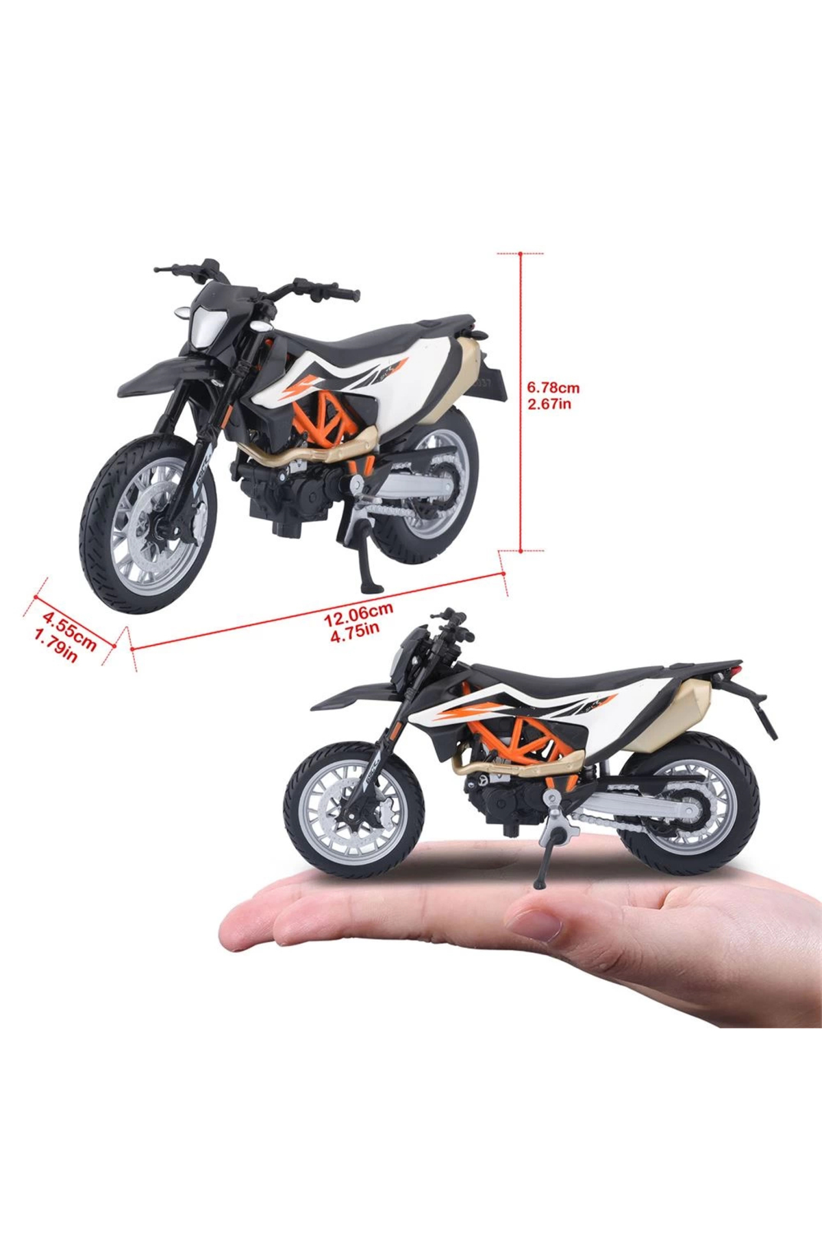 مدل خودرو 1:18 KTM 690 SMC R موتور 34007 اورجینال Maisto