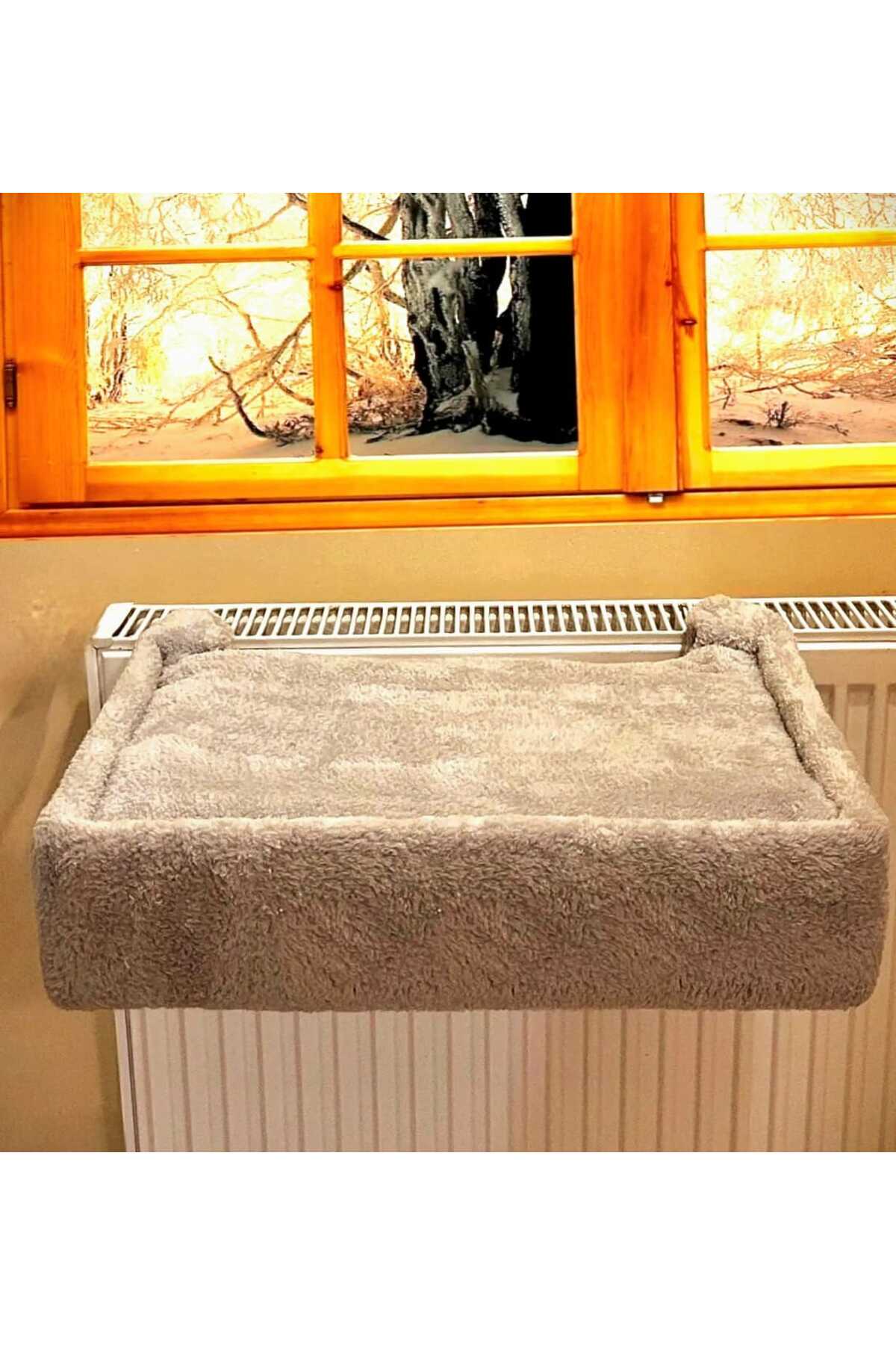 جای خواب گربه روی رادیاتور کدی KEDİ خاکستری