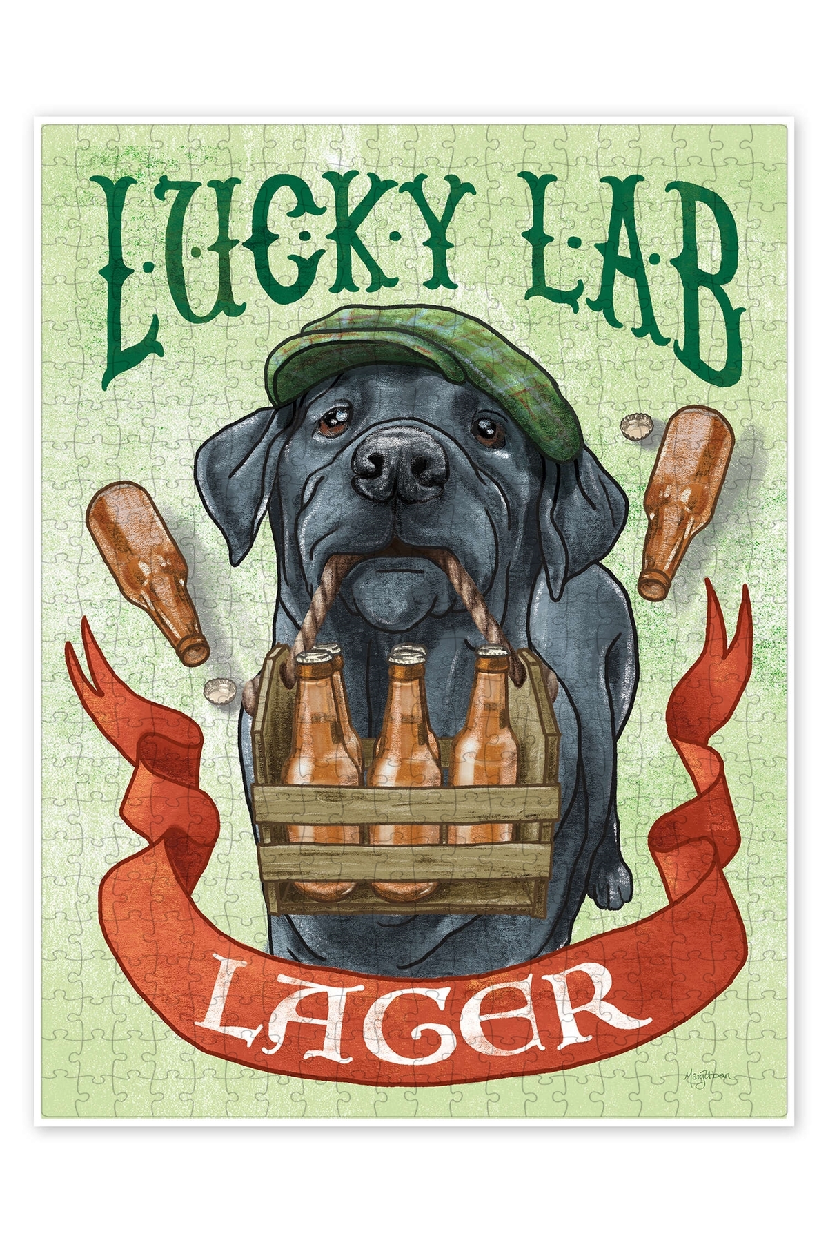 پازل BEER DOGS V 500 PIECE PUZZLE گربه سگ با موضوع طبیعت و حیوانات جنگل از ترکیه Jeronkarji