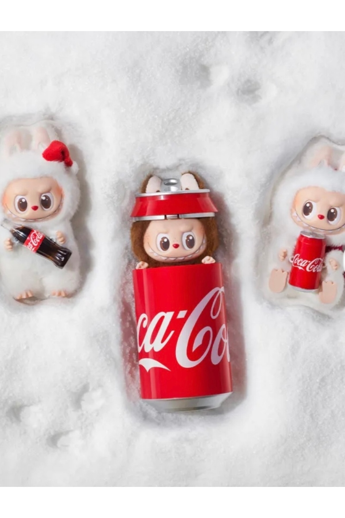 اسباب بازی های پشمی سری LABUBU COCA COLA + STITCH روشن همراه با هدیه labubu sepeti