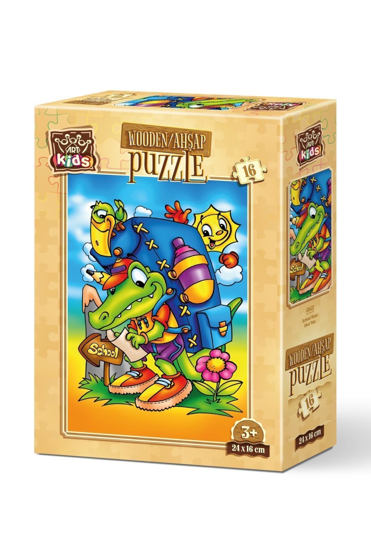 پازل هنر بچه های راه مدرسه 16 قطعه چوبی اورجینال ارت Art Puzzle