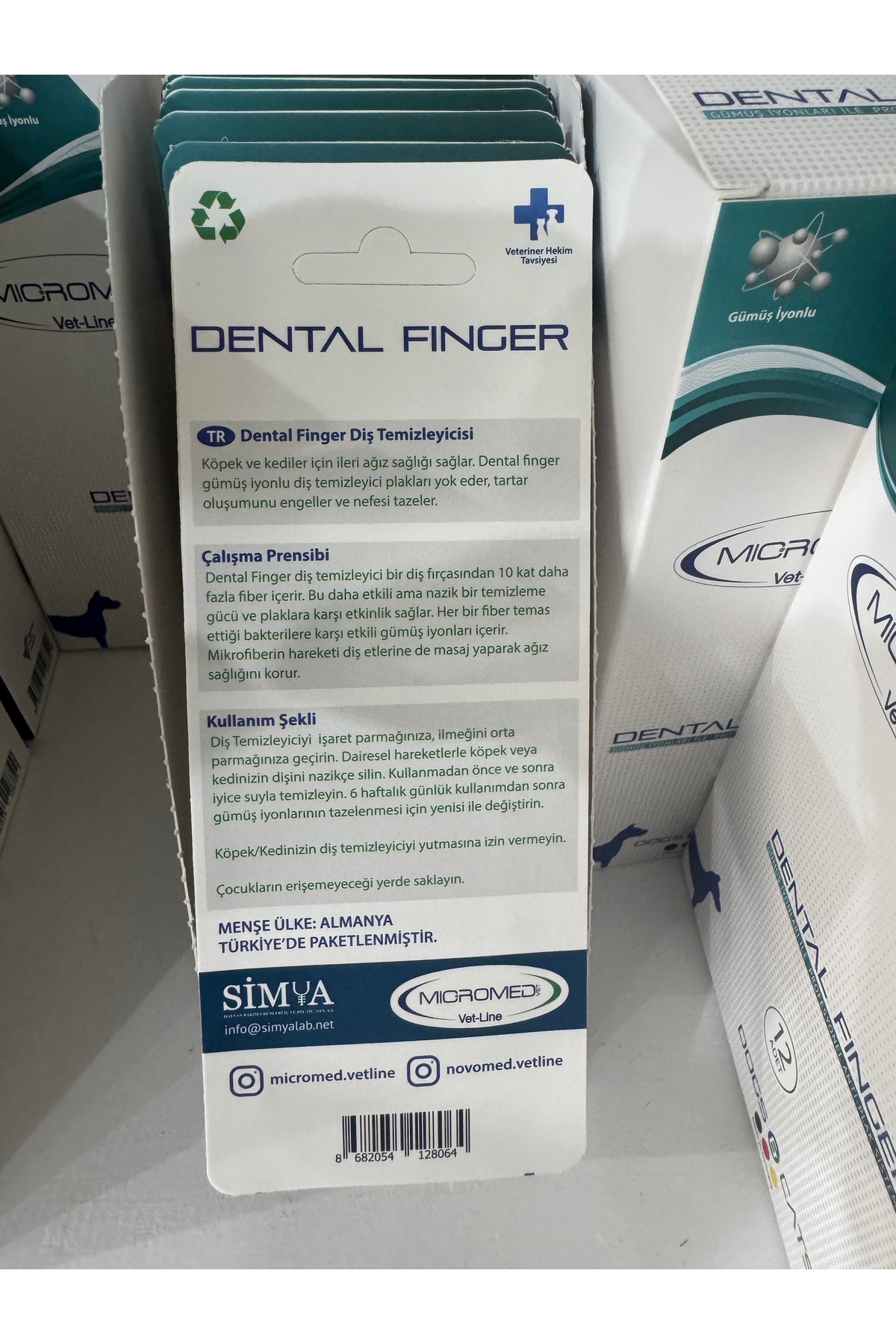 پاک‌کننده دندان انگشتی سگ و گربه میکرومدوت وِت‌لاین micromedvet vet-line Novomed HEPA03