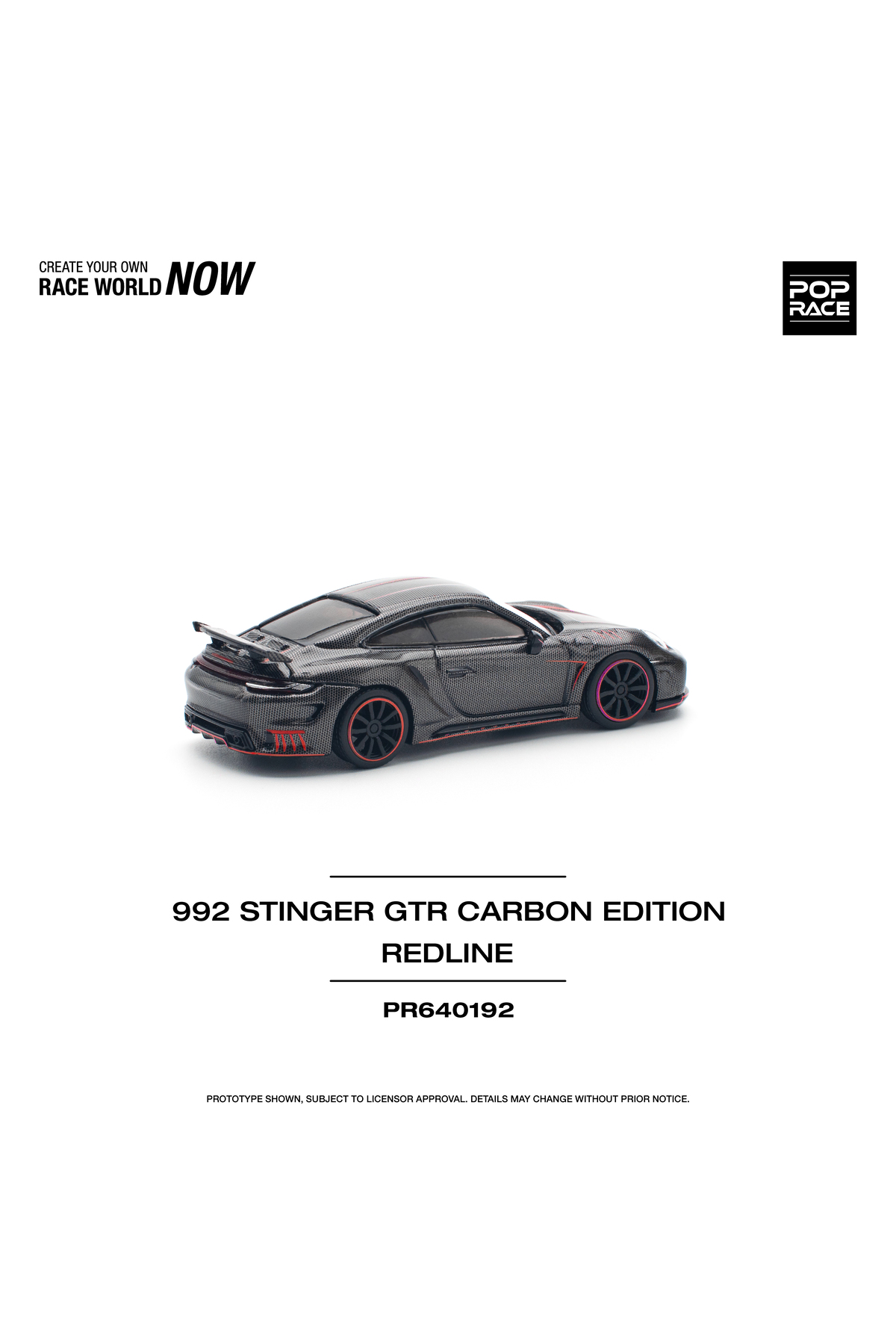 ماشین اسباب بازی :64 992 STINGER GTR CARBON EDITION REDLINE – PATTERNED DIECAST MODEL CAR pop race 1