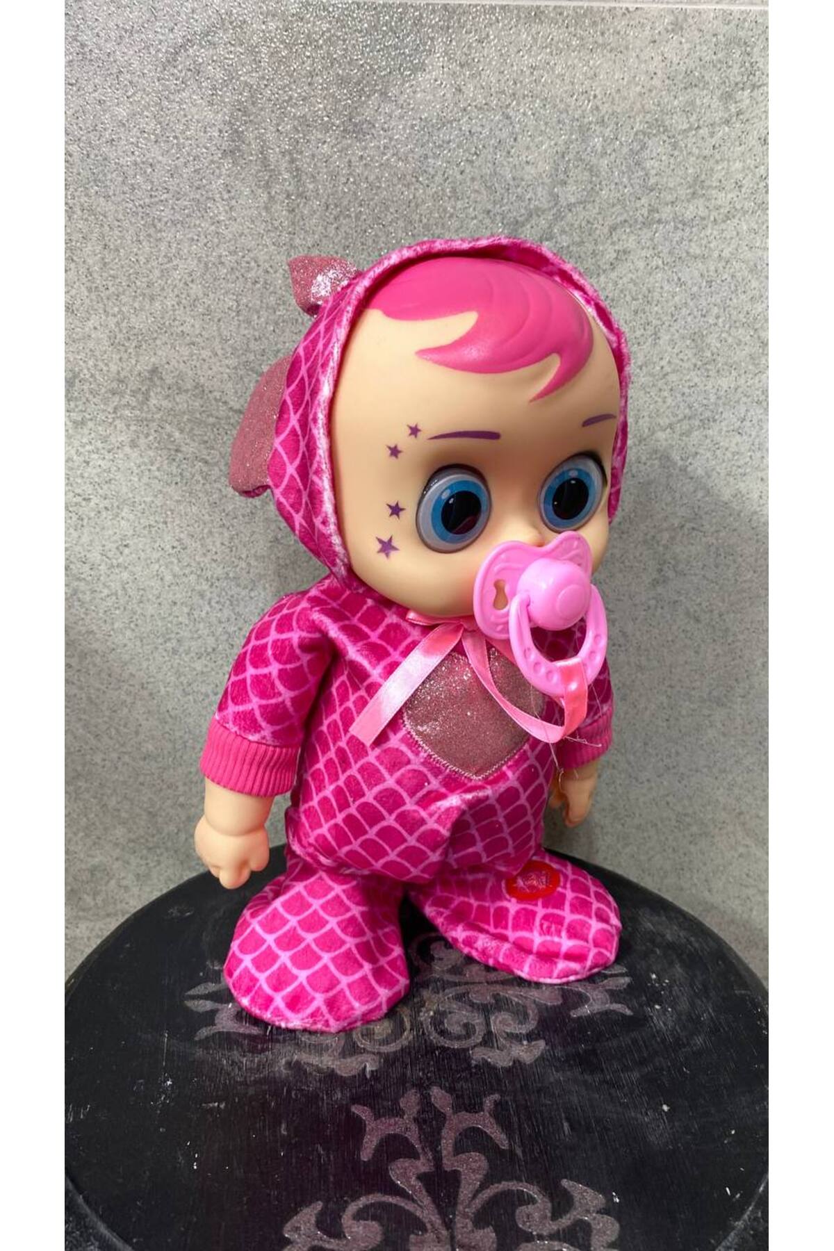 اسباب بازی های پشمی راه رفتن و رقص CRYBABYY موزیکال مخمل خواب دار کودک با پستانک باتری کار می کند وقتی را در آورید گریه Magicway