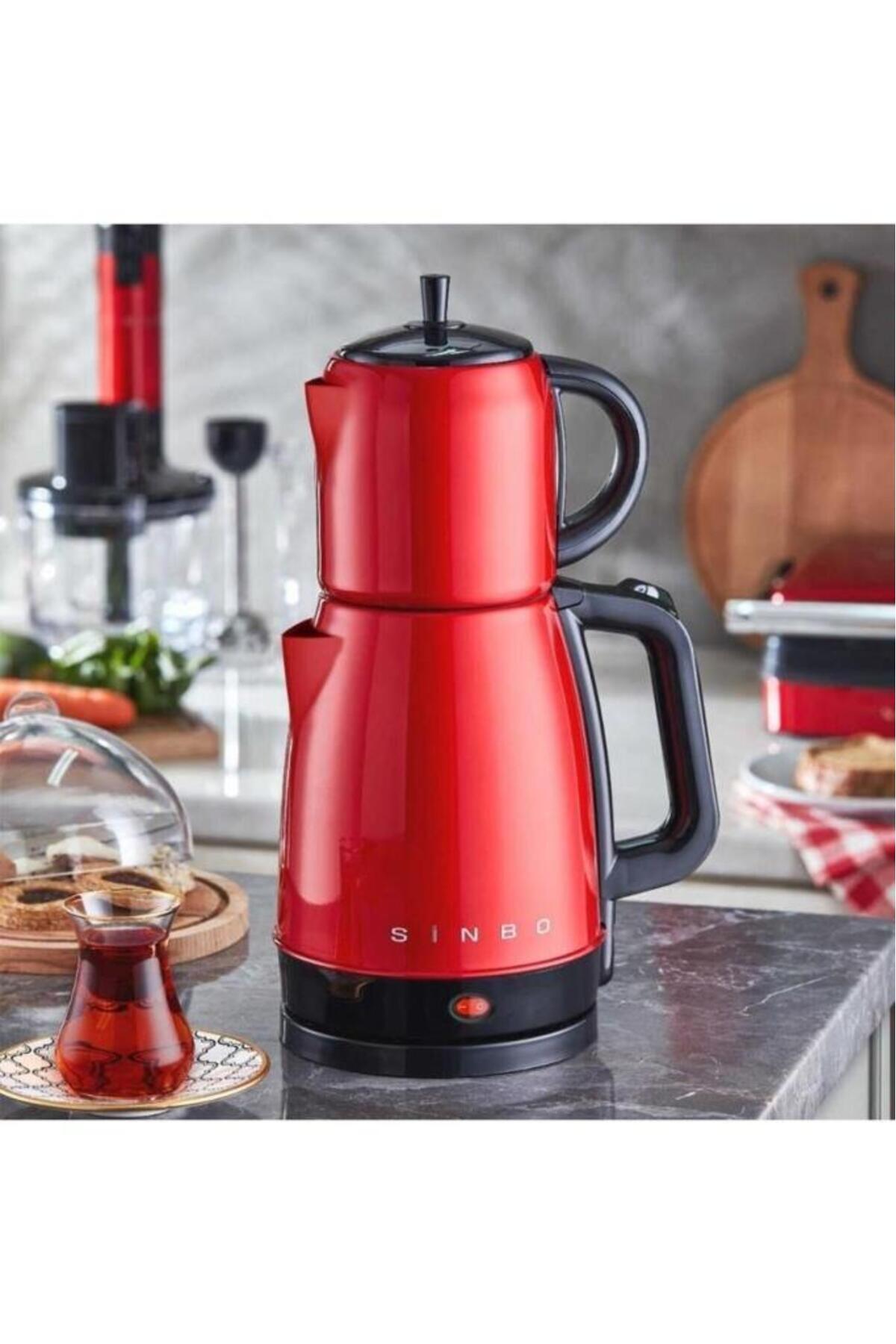 چای ساز دستگاه استیل STM 5832 2200 W قرمز اورجینال Sinbo