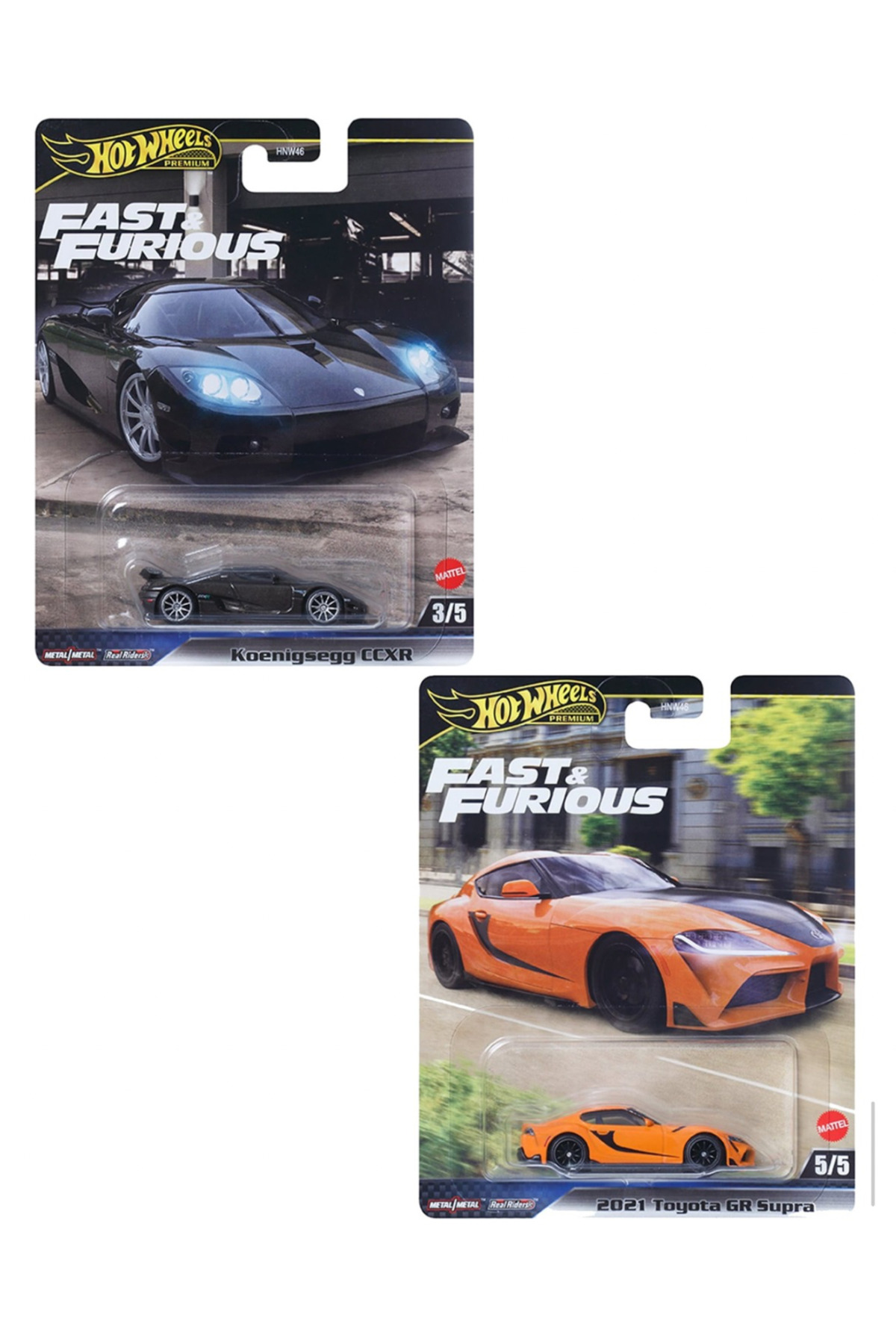 ماشین اسباب بازی KOENIGSEGG CCXR TOYOTA GR SUPRA 2021 مجموعه 2 عددی از ترکیه HOT WHEELS