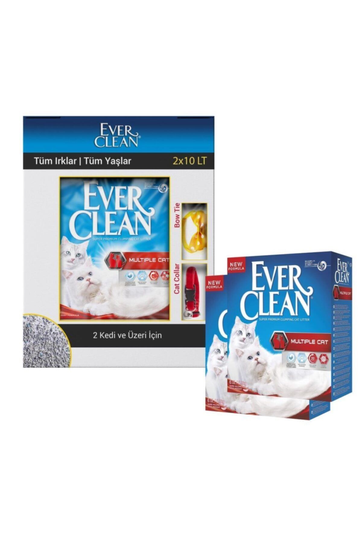 خاک گربه توده‌شونده اورکلین Ever Clean Multiple Cat، ۲×۱۰ لیتر
