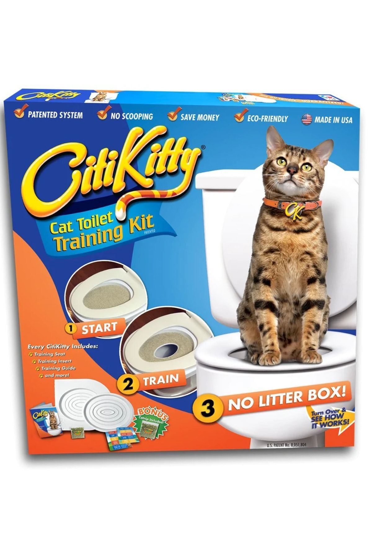 ست آموزش استفاده گربه از توالت Citi Kitty مدل CK-2022، سفید
