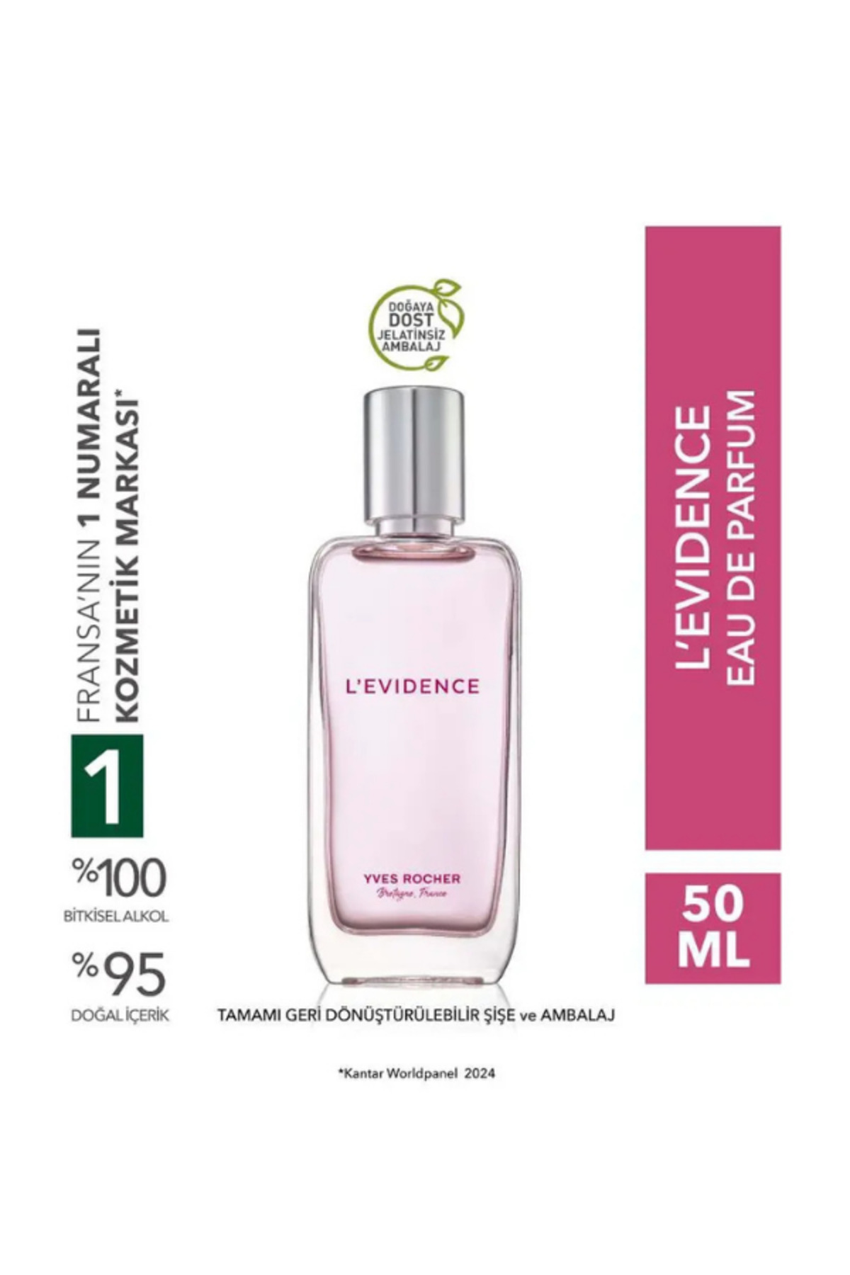 عطر L'EVIDENCE ادوپرفیوم 50 ML زنانه FRESH PEACH NOTE گلی با رایحه زیبا و ماندگار هدیه روزانه اورجینال Yves Rocher