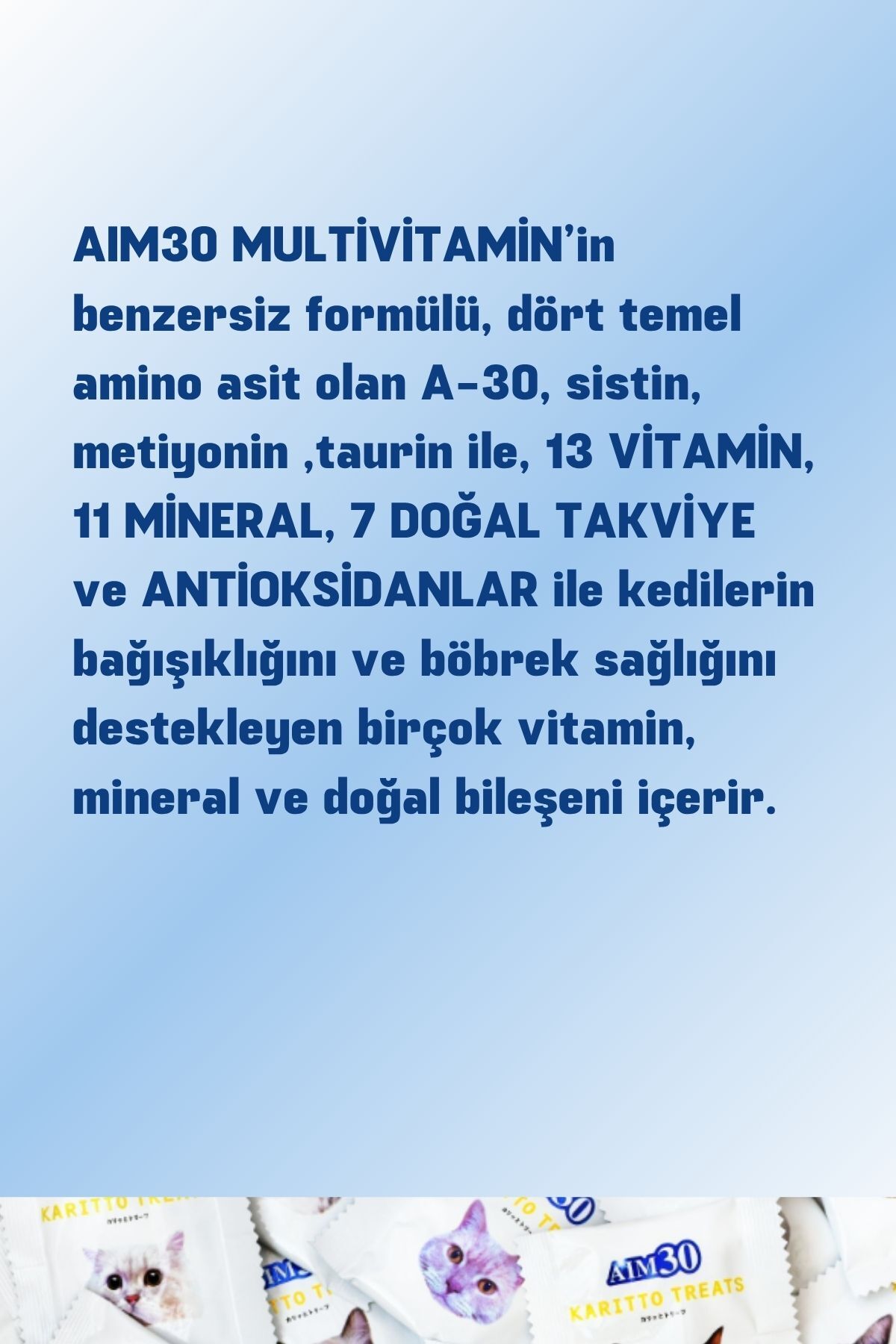 مولتی‌ویتامین قرصی گربه ای‌آی‌ام۳۰ AIM30، بسته دوتایی با طعم مرغ و سالمون