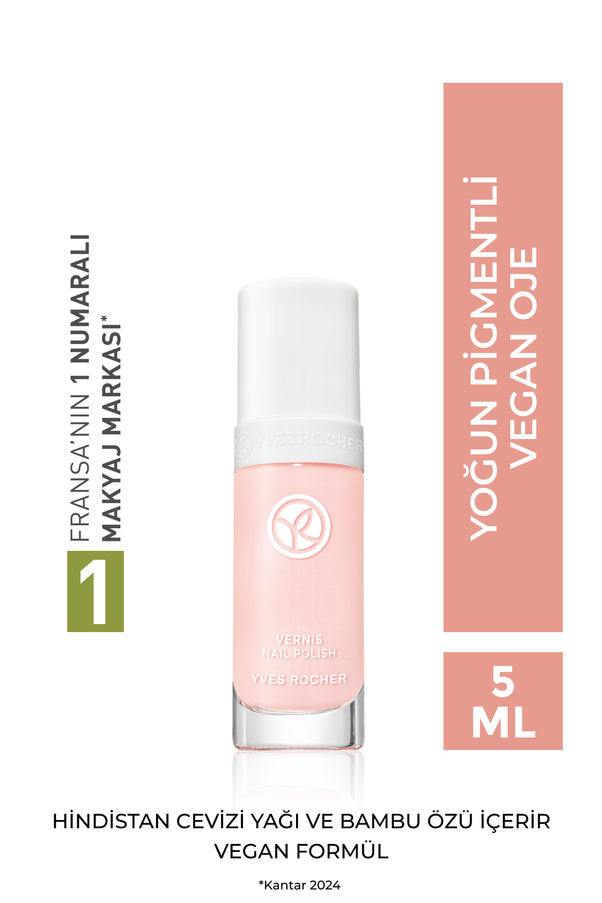 Yves Rocher رنگ ناخن گوگرین گلابی مرواریدی