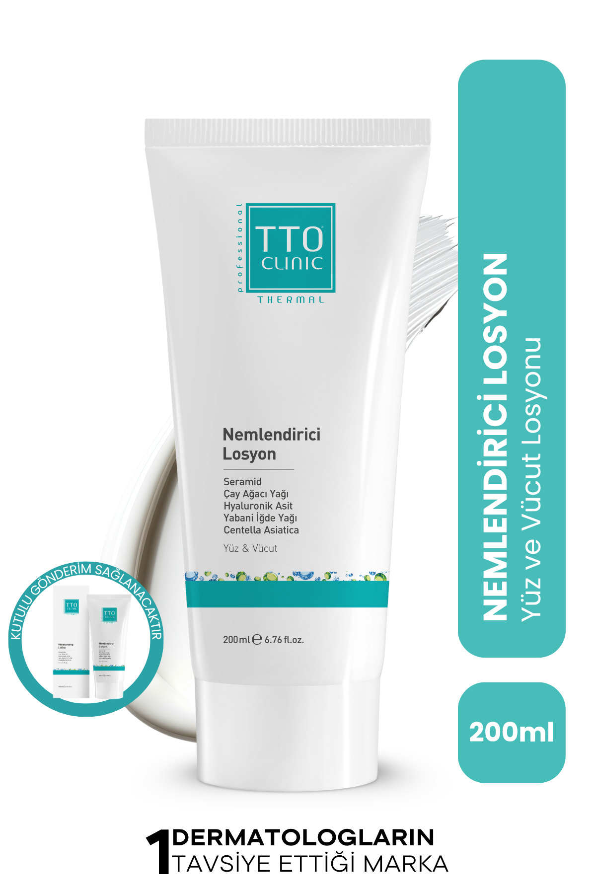 لوسیون مرطوب‌کننده بدن تی‌تی‌او TTO، ۲۰۰ میلی‌لیتر، سری Centella Clinic