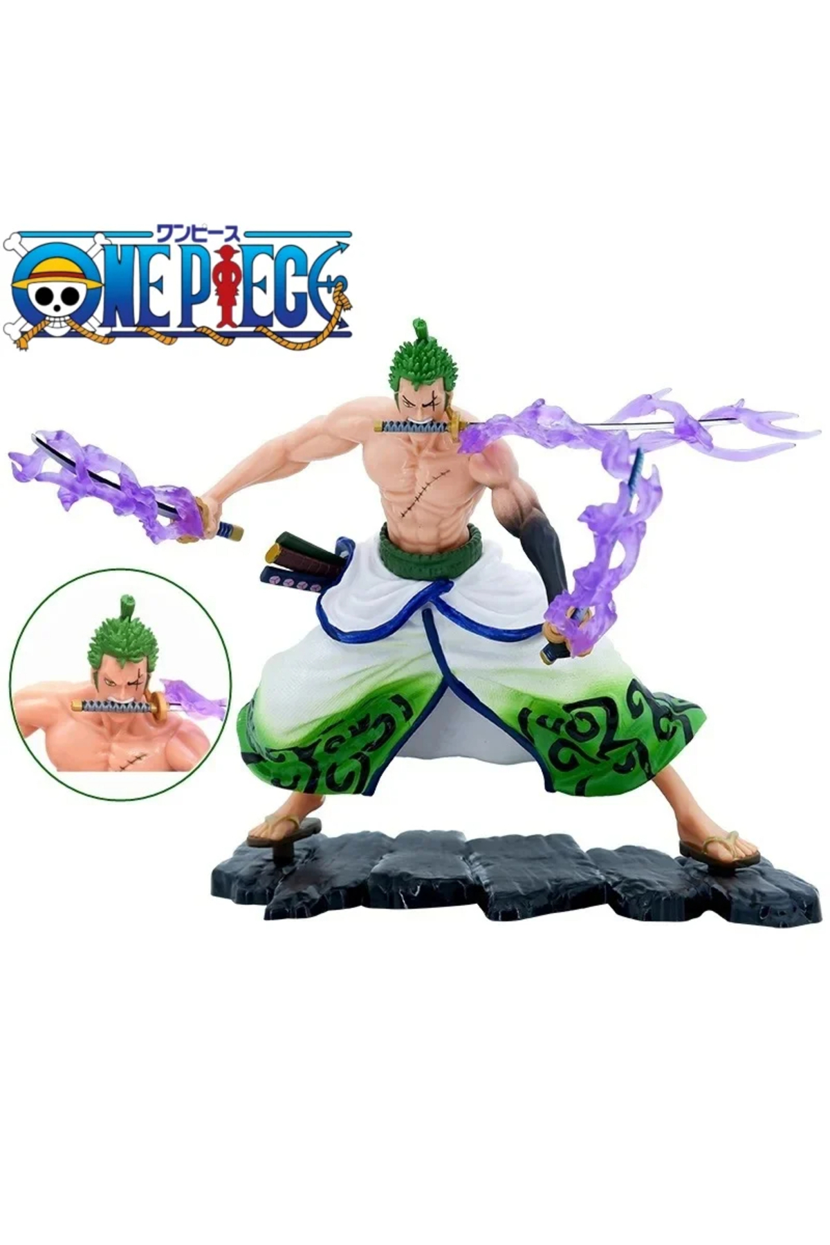 فیگور انیمه ONE PIECE RORONOA ZORO EFFECTED ACTION FIGURE محصول جعبه دار 20 سانتی متری MONKEY FG KONNİCHİWA