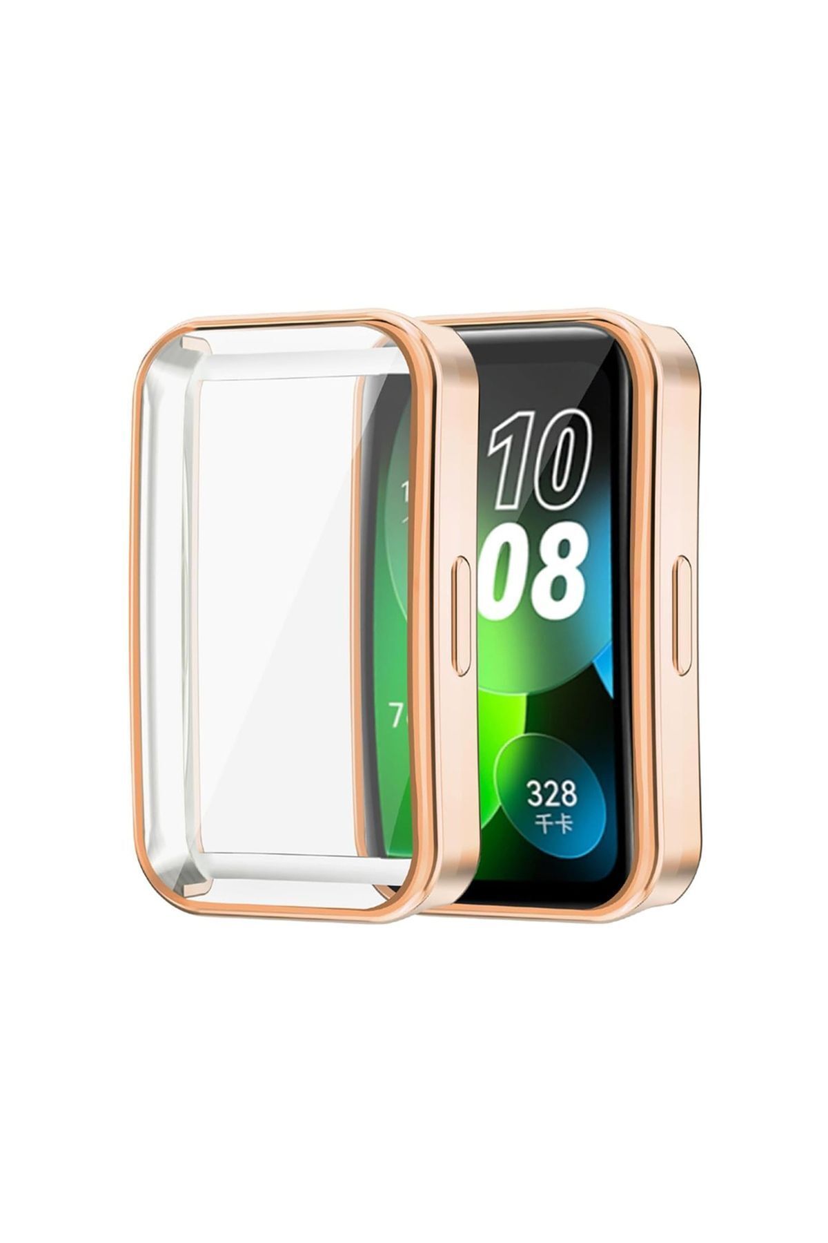 محافظ صفحه ساعت هوشمند قاب نمایش سازگار با 8 9 10 HUAWEI BAND 360 FULL PROTECTION CASE SILICONE فیبکس Fibaks