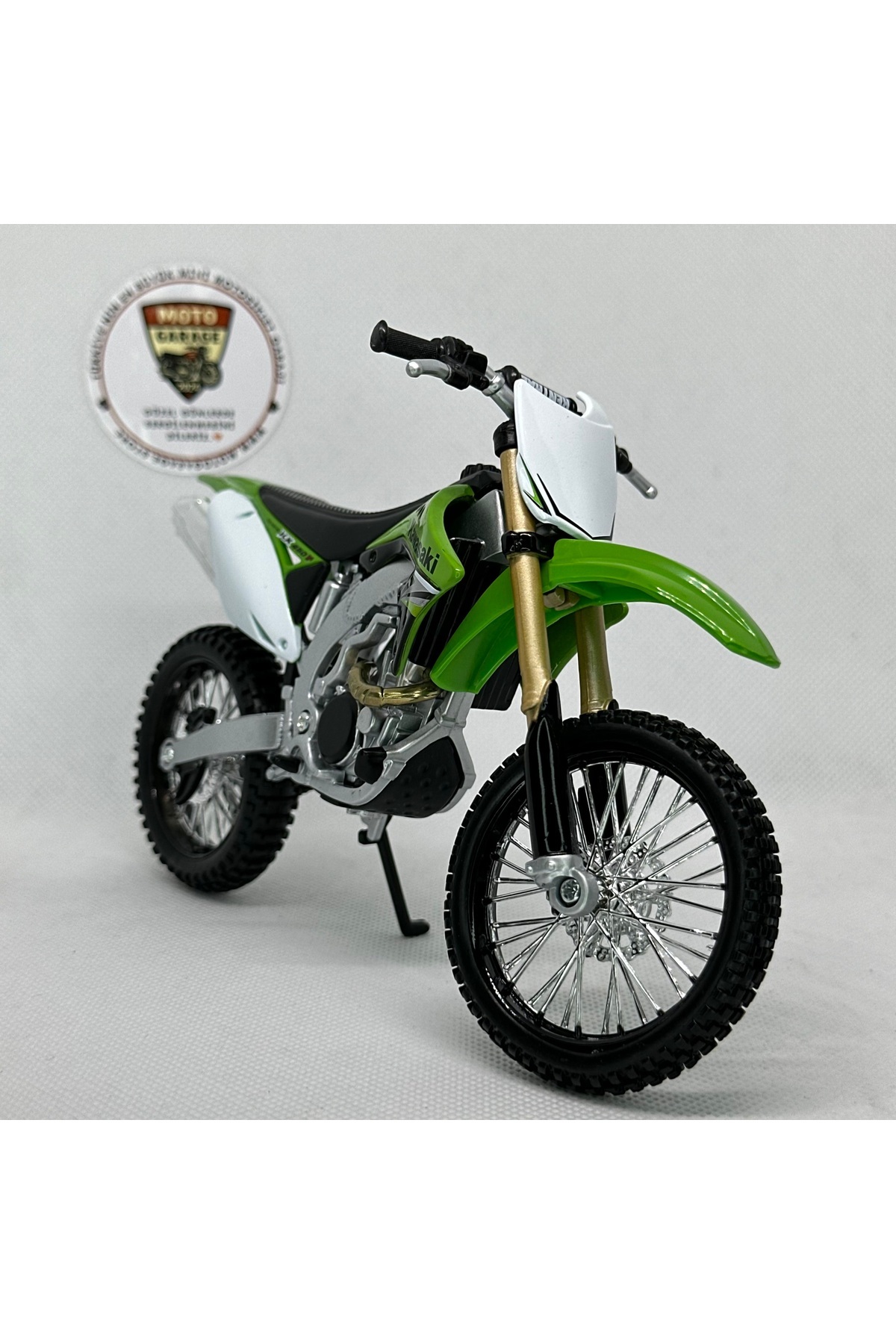 مدل خودرو موتورسیکلت KAWASAKI KX 450F 1:12 DIECAST – فلزی دارای مجوز اورجینال Maisto Diecast