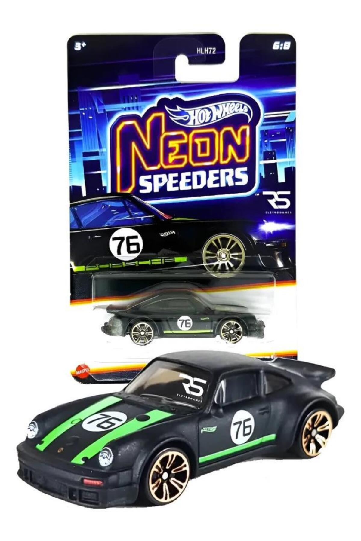 ماشین اسباب بازی NEON RACERS PORSCHE 934 TURBO RSR JCB05 هات ویلز اورجینال HOT WHEELS