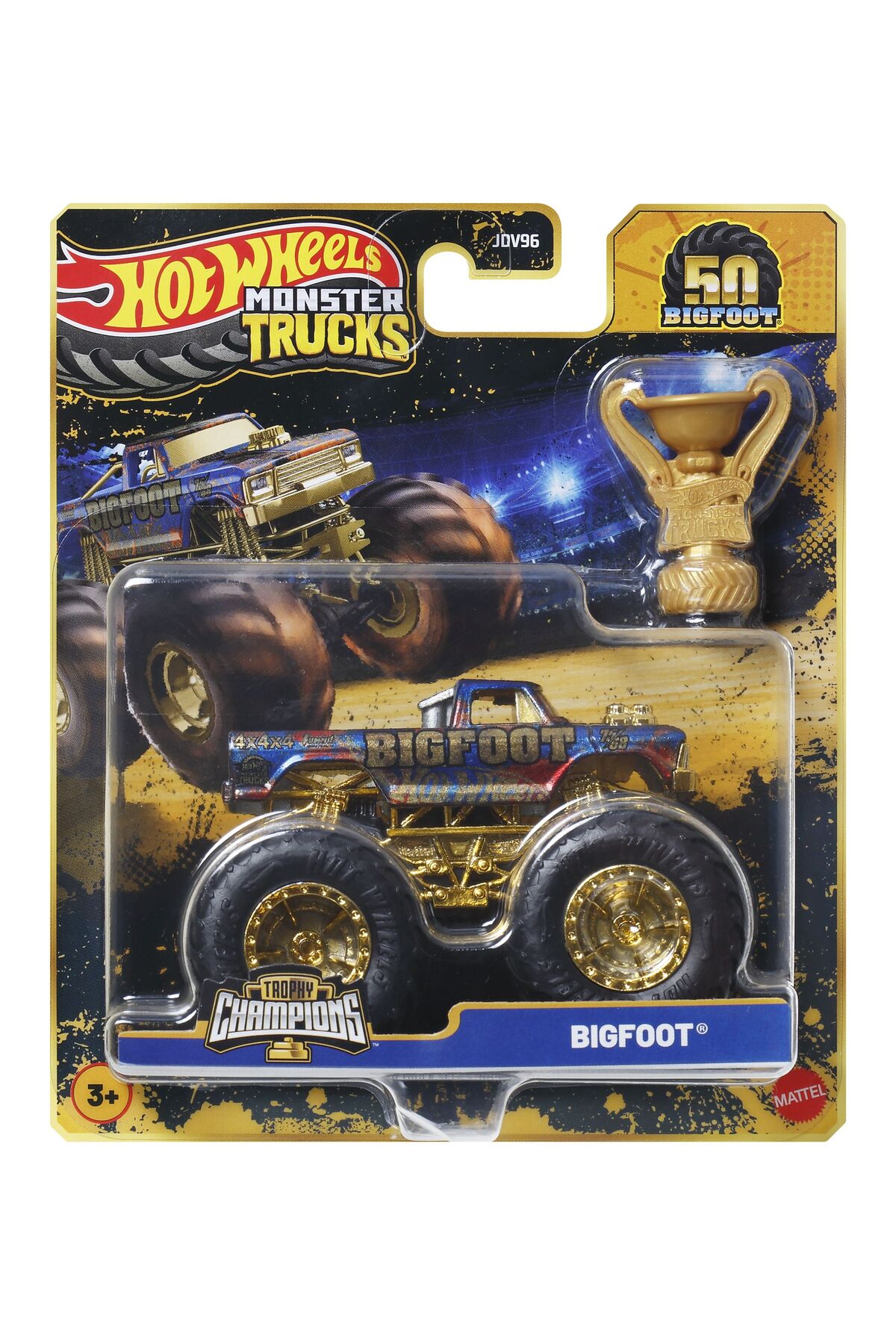 ماشین اسباب بازی ® کامیون های هیولا BIGFOOT TROPHY CHAMPIONS SINGLE CARS | JDV96 هات ویلز اورجینال HOT WHEELS