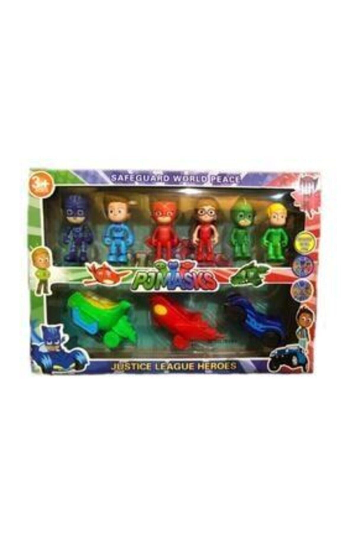 اسباب بازی های فیگور دیگر مجموعه 6 کاراکتر 3 ماشین ست 9 تایی فصل جدید Pj Masks