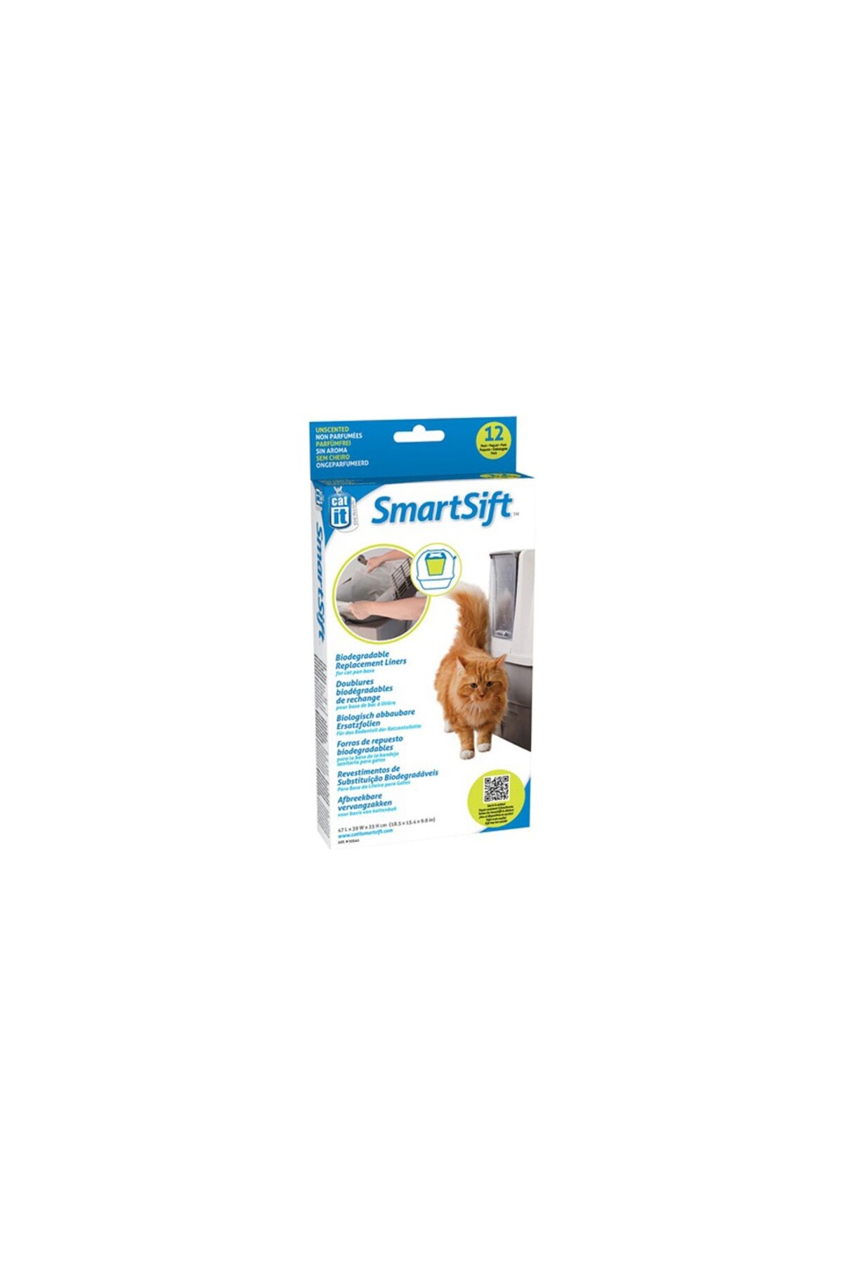کیسه جایگزین کف ظرف خاک گربه ۱۲ عددی کاتیت Catit، مناسب Hagen Smartsift چندرنگ