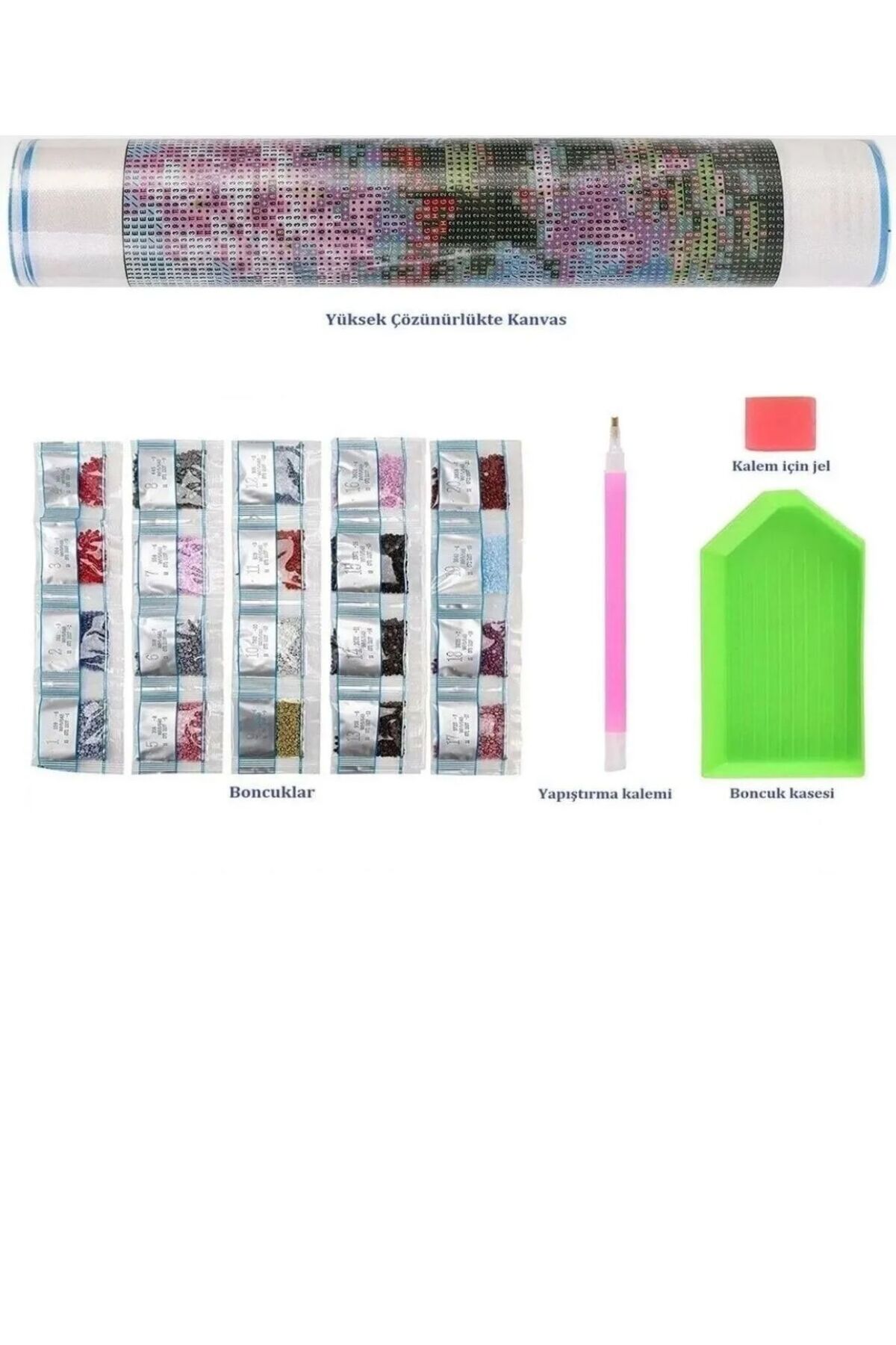 پازل کیت ملیله موزاییک پردازش سنگ مهره الماس 5D STONE 50X40CM GC89250 OZN AKSESUAR
