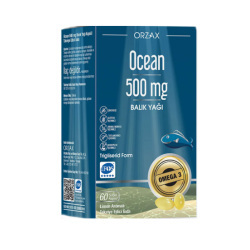 کپسول امگا ۳ روغن ماهی اورزاکس Orzax Ocean 500mg، ۶۰ عدد