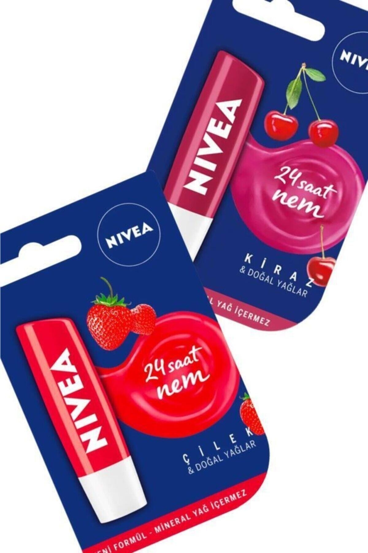 NIVEA مراقبت لب مرطوب کننده 24 ساعته توت فرنگی کیراسه
