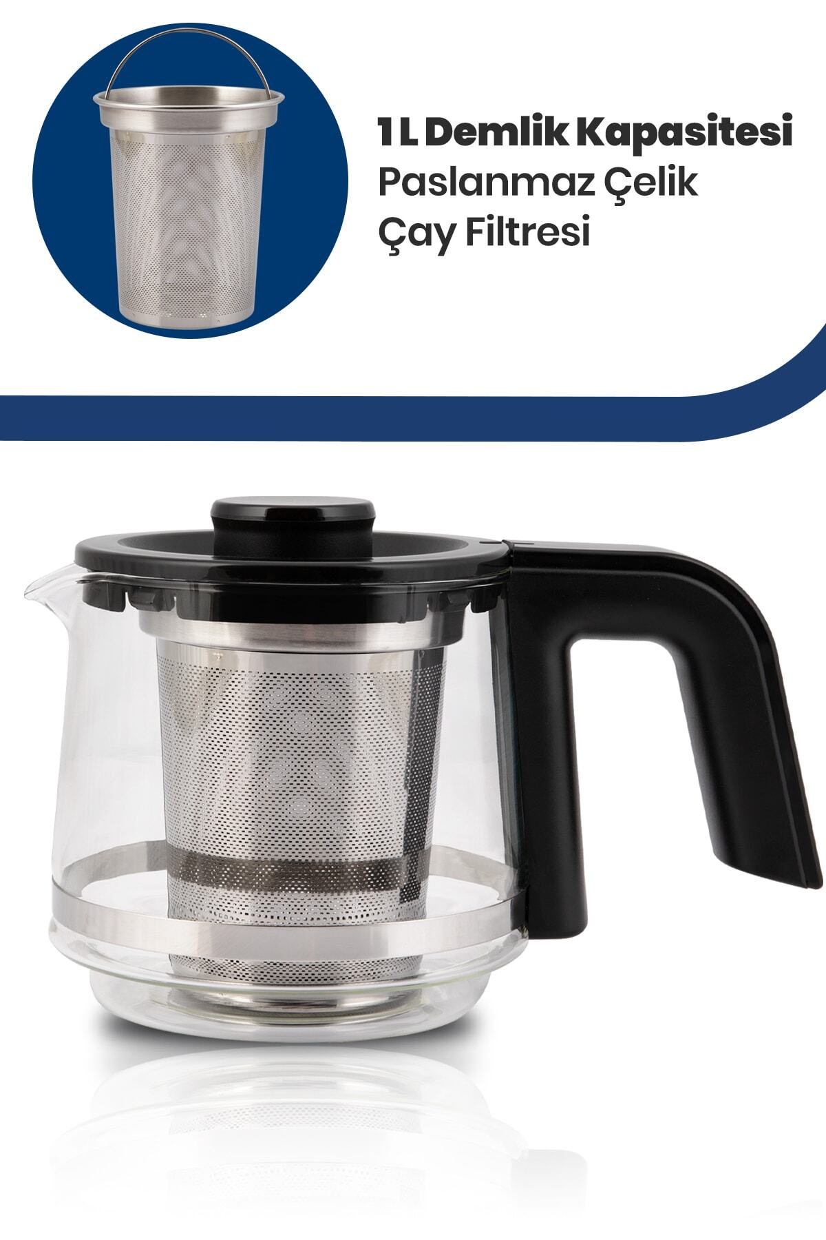 چای ساز شیشه ای YENIDEM GM 8325 ROSE GOLD 1900 W اورجینال GoldMaster