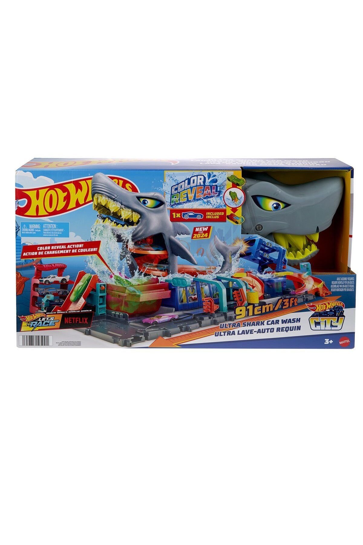 مدل خودرو ست بازی کارواش کوسه باشکوه HTN82 از ترکیه HOT WHEELS
