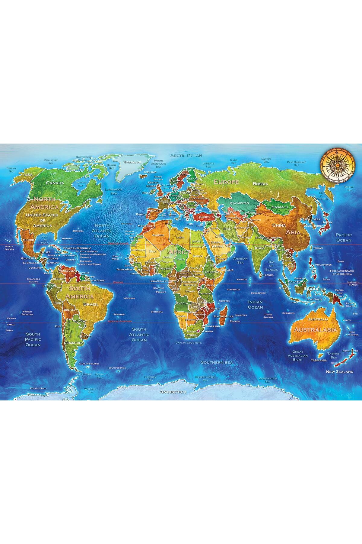 پازل نقشه جهانی ژئوپلیتیکی قطعه 2000 اورجینال ارت Art Puzzle