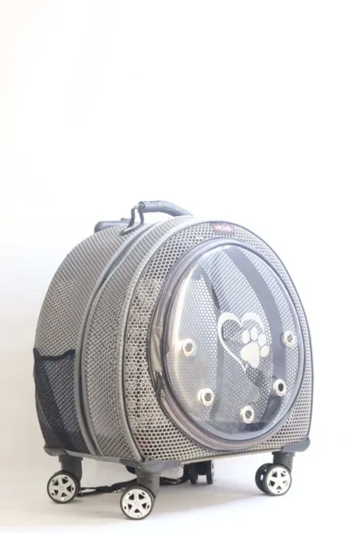 کیف حمل گربه و سگ میگنو Migno سری Diamond Model Jumbo مدل DJM001، چرخ‌دار، طوسی