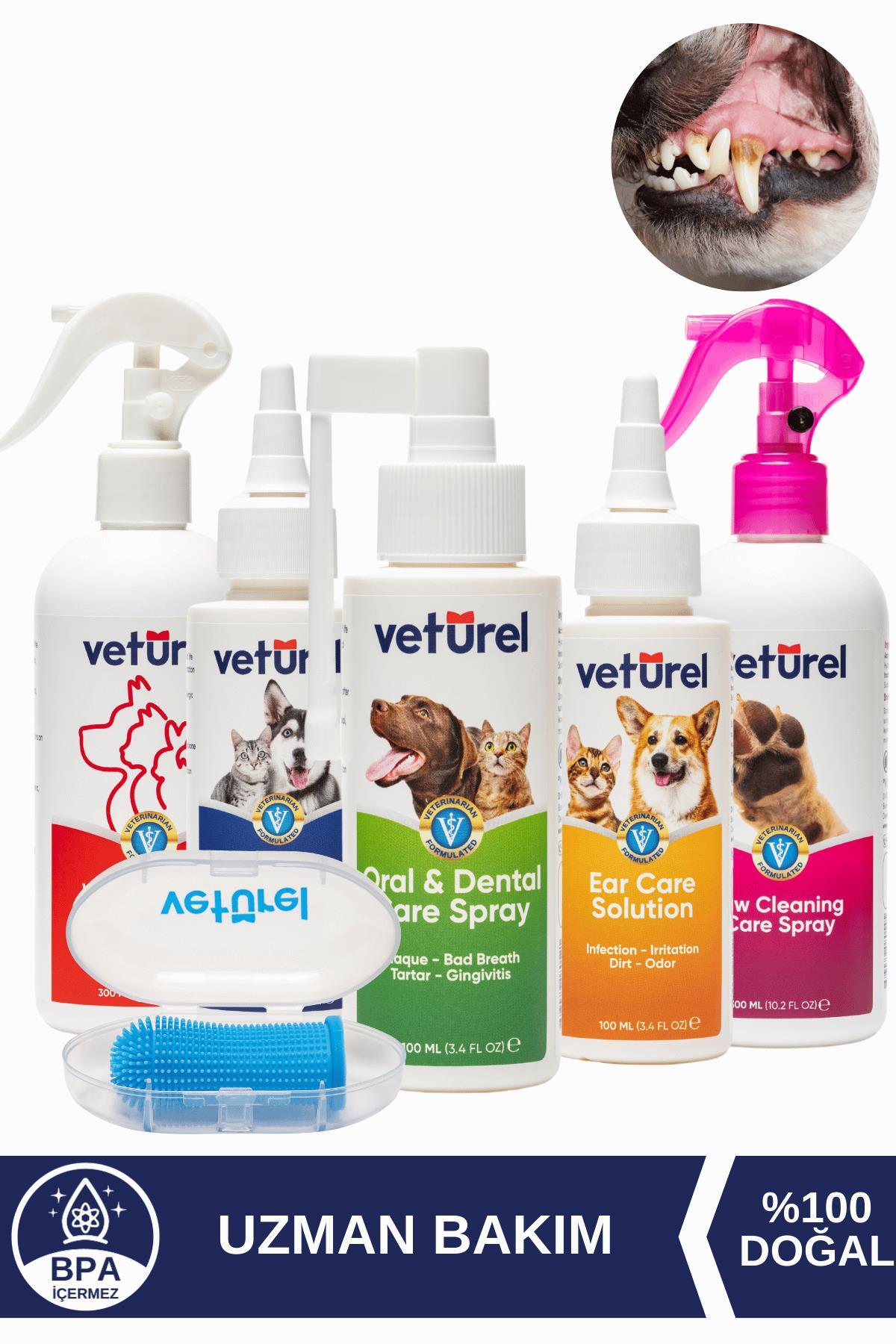 ست مراقبت کامل سگ وترل Veturel همراه برس انگشتی