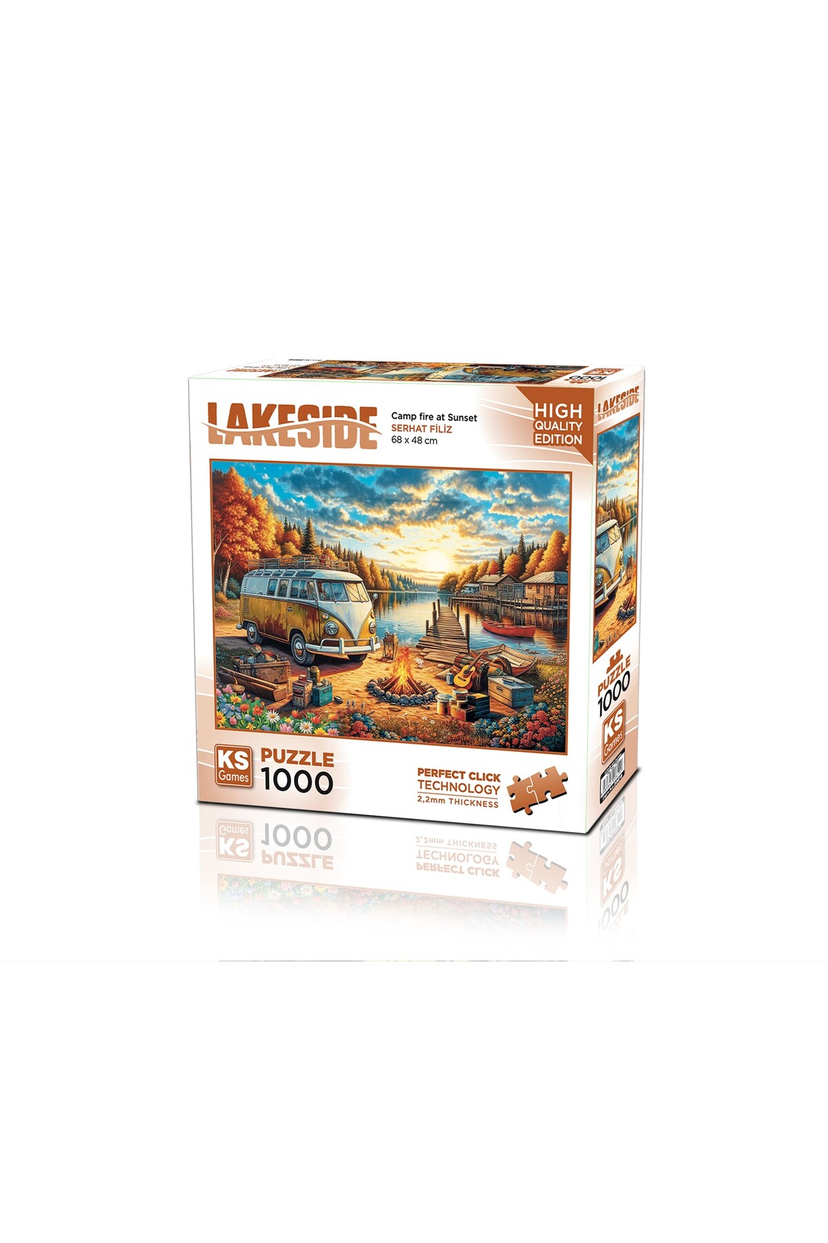 پازل آتش اردوگاه VOSVOS در غروب خورشید 1000 اورجینال Ks Games