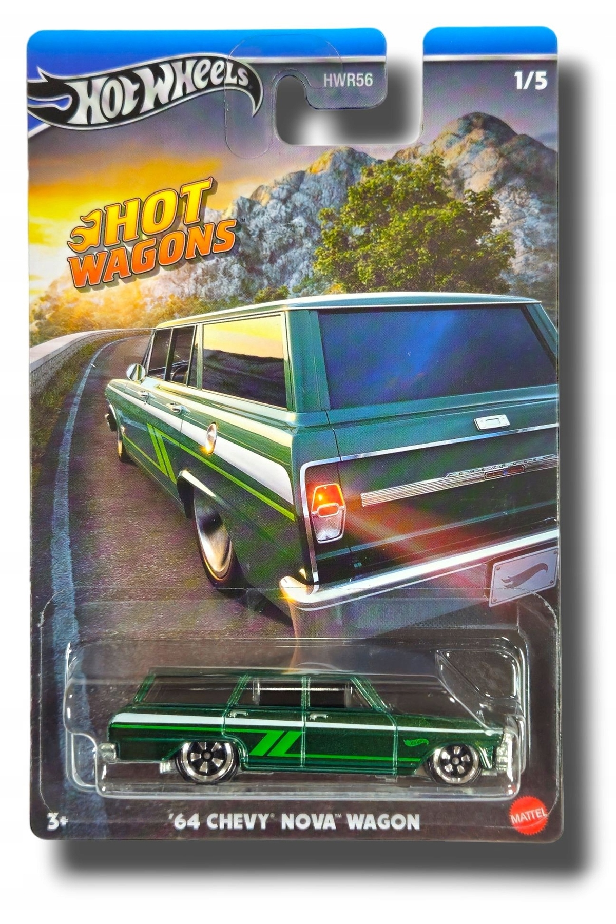 ماشین اسباب بازی HOT WAGONS 64 CHEVY NOVA WAGON HRR89 HOT WHEELS