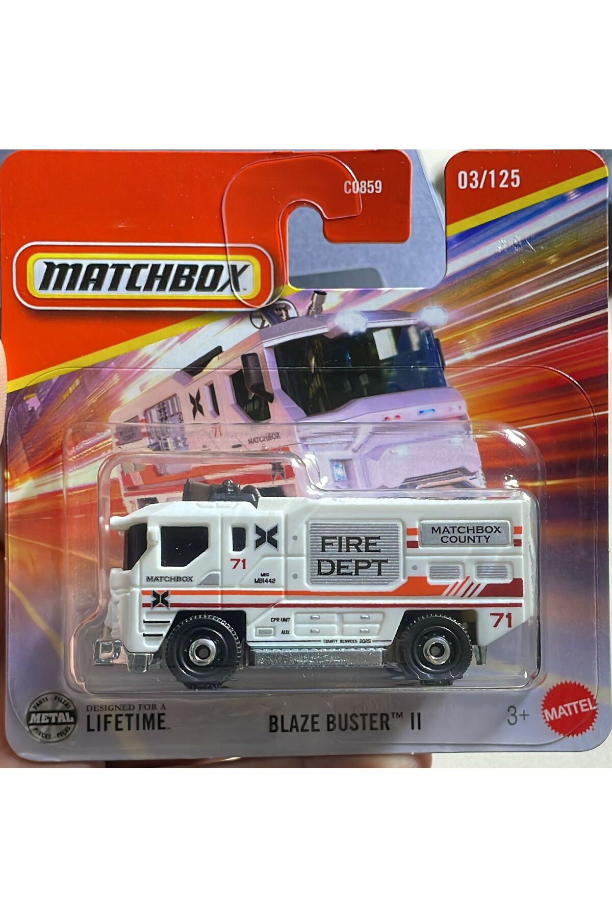 ماشین اسباب بازی MATCHBOX BLAZE BUSTER II FIRE TRUCK 1:64 METAL DIECAST MODEL 03 125 از ترکیه HOT WHEELS