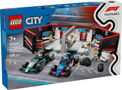 مجموعه ساختنی گاراژ فرمول ۱ و خودروهای مرسدس-AMG و آلپاین لگو LEGO سیتی City مدل 60444، ۶۷۸ قطعه