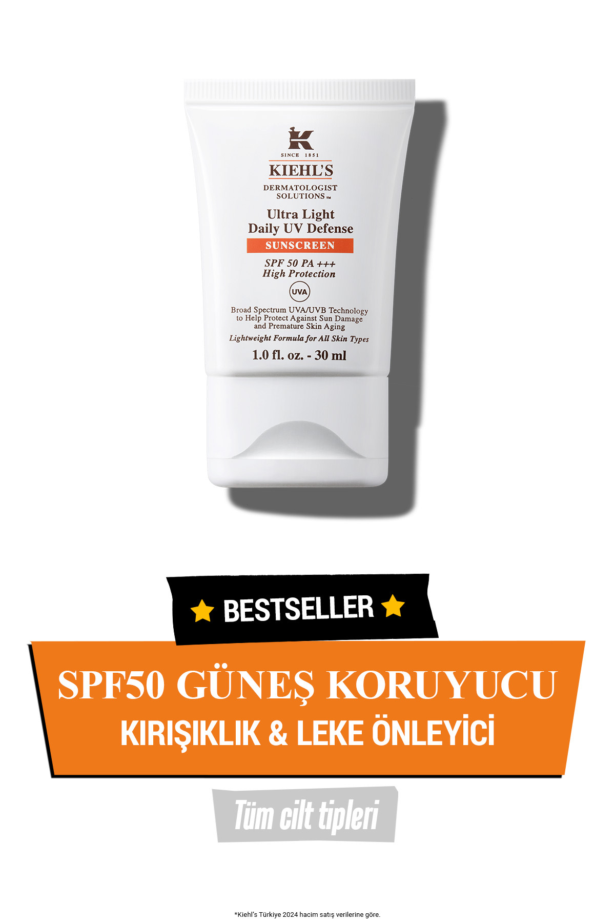 Kiehl's کرم ضد آفتاب روزانه فوق العاده سبک SPF50 30 میلی لیتر