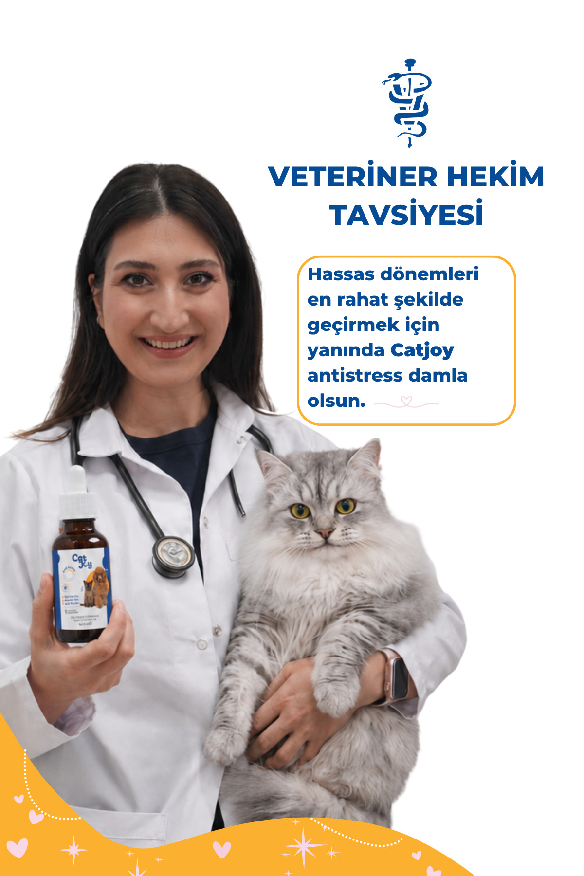 قطره آرام‌بخش ضد استرس سگ و گربه کت‌جوی CATJOY، ۵۰ میلی‌لیتر، مدل CJ-ANTISTRESS-01