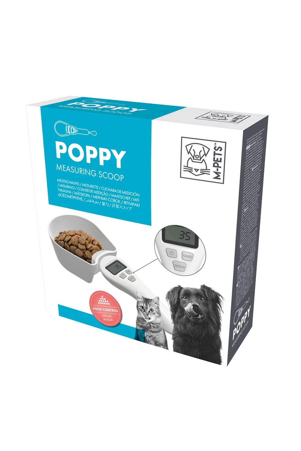 قاشق ترازوی دیجیتال غذای حیوانات Poppy ام‌پتس M-PETS برای گربه و سگ