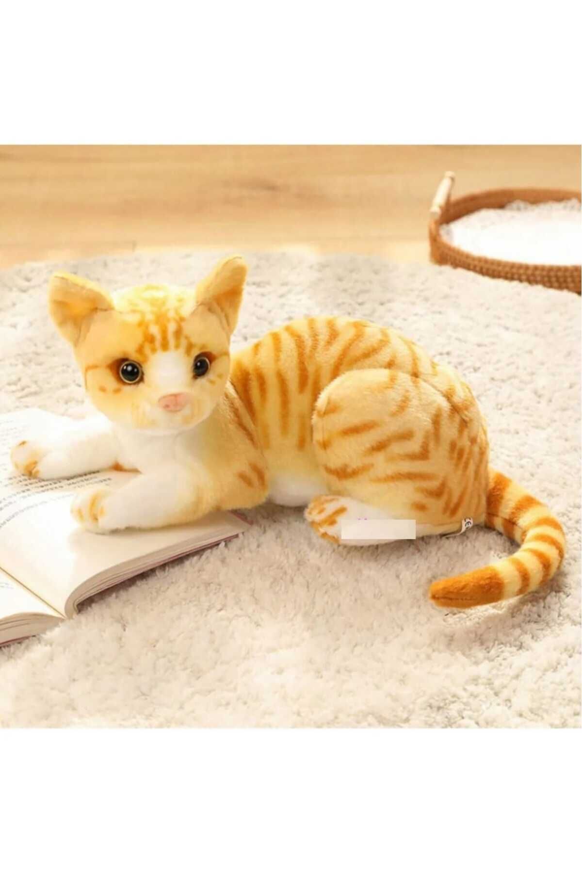 اسباب بازی های پشمی گربه مخمل دار 35 سانتی متری با صدای واقعی میو عروسکی هدیه berattoys